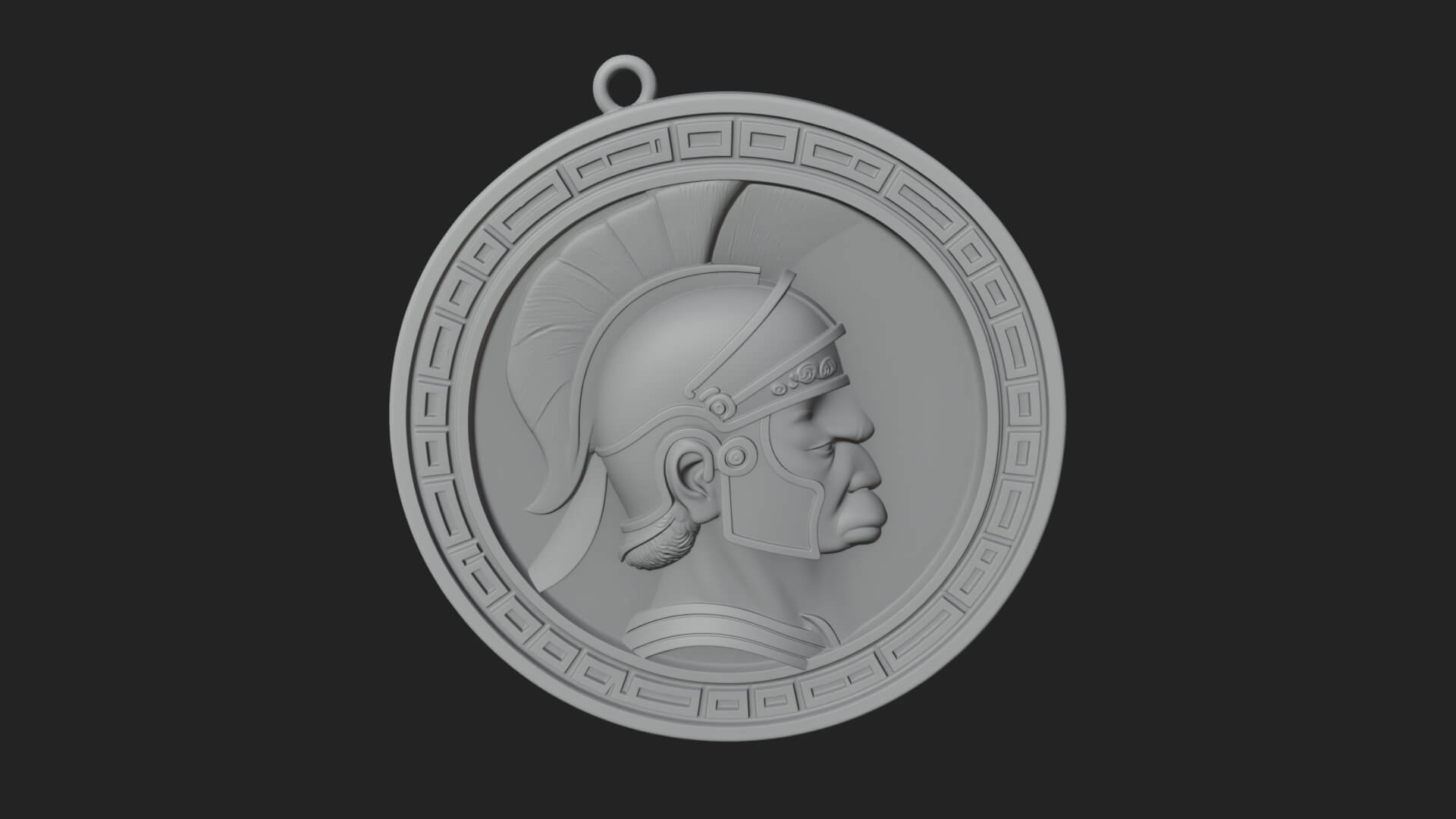 Spartan Helm Oval Plaque Design 3 3D Print Model 3D Model
