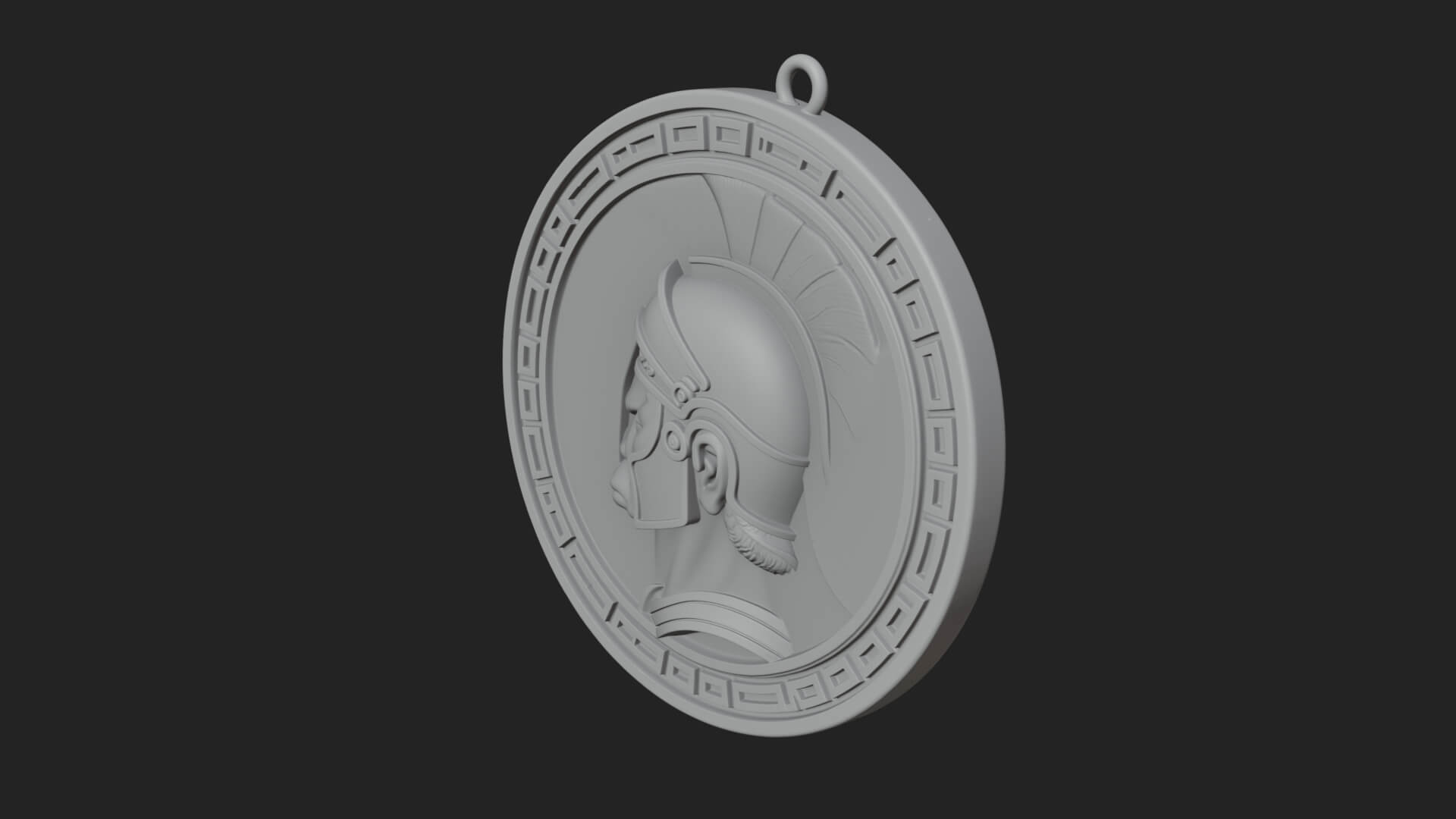 Spartan Helm Oval Plaque Design 3 3D Print Model 3D Model