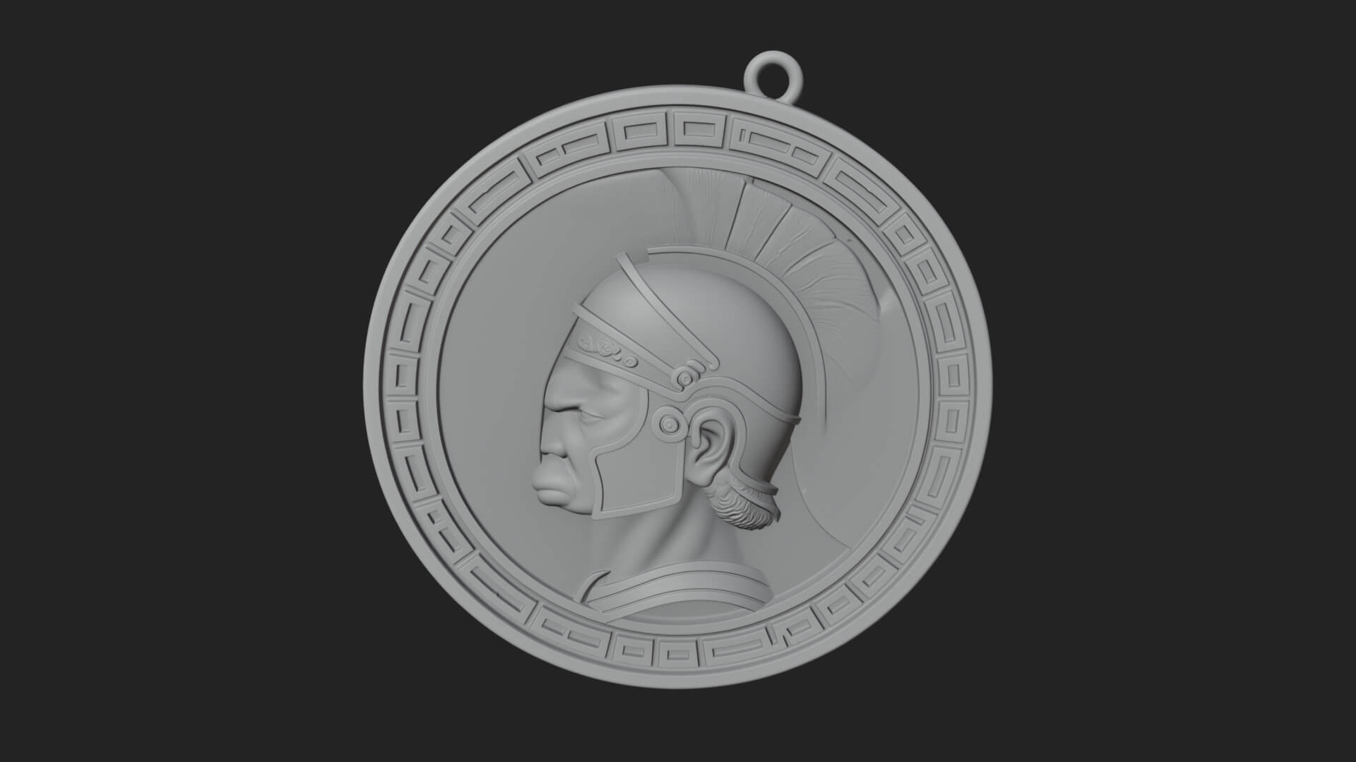 Spartan Helm Oval Plaque Design 3 3D Print Model 3D Model