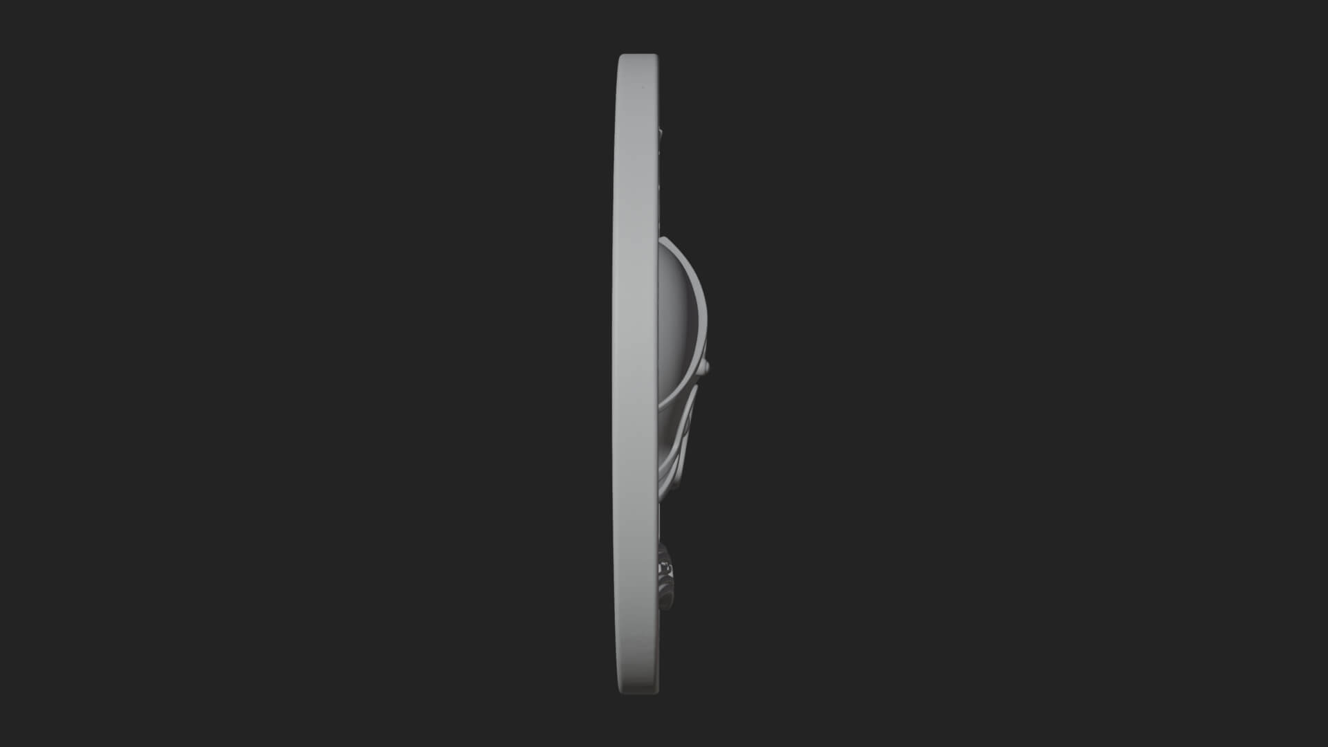 Spartan Helm Oval Plaque Design 4 3D Print Model 3D Model