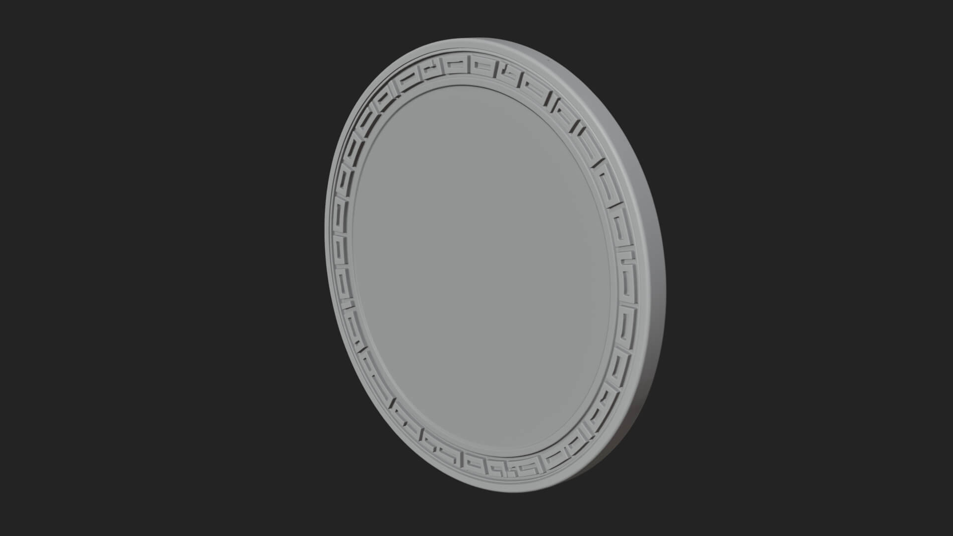 Spartan Helm Oval Plaque Design 4 3D Print Model 3D Model
