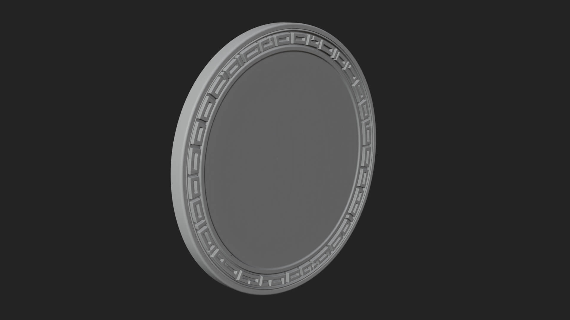 Spartan Helm Oval Plaque Design 4 3D Print Model 3D Model