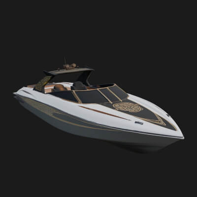 Speedboat Model Design 11 3D Print Model