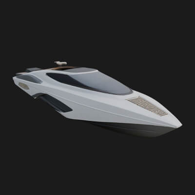 Speedboat Model Design 12 3D Print Model