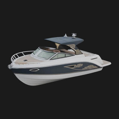 Speedboat Model Design 13 3D Print Model