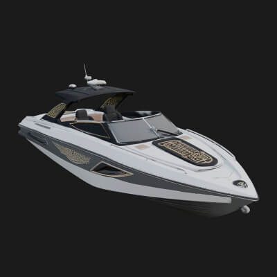 Speedboat Model Design 14 3D Print Model