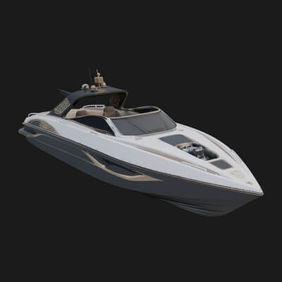 Speedboat Model Design 3 3D Print Model