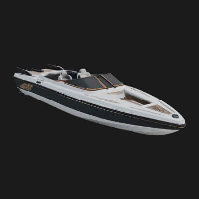 Speedboat Model Design 4 3D Print Model