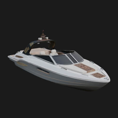 Speedboat Model Design 6 3D Print Model