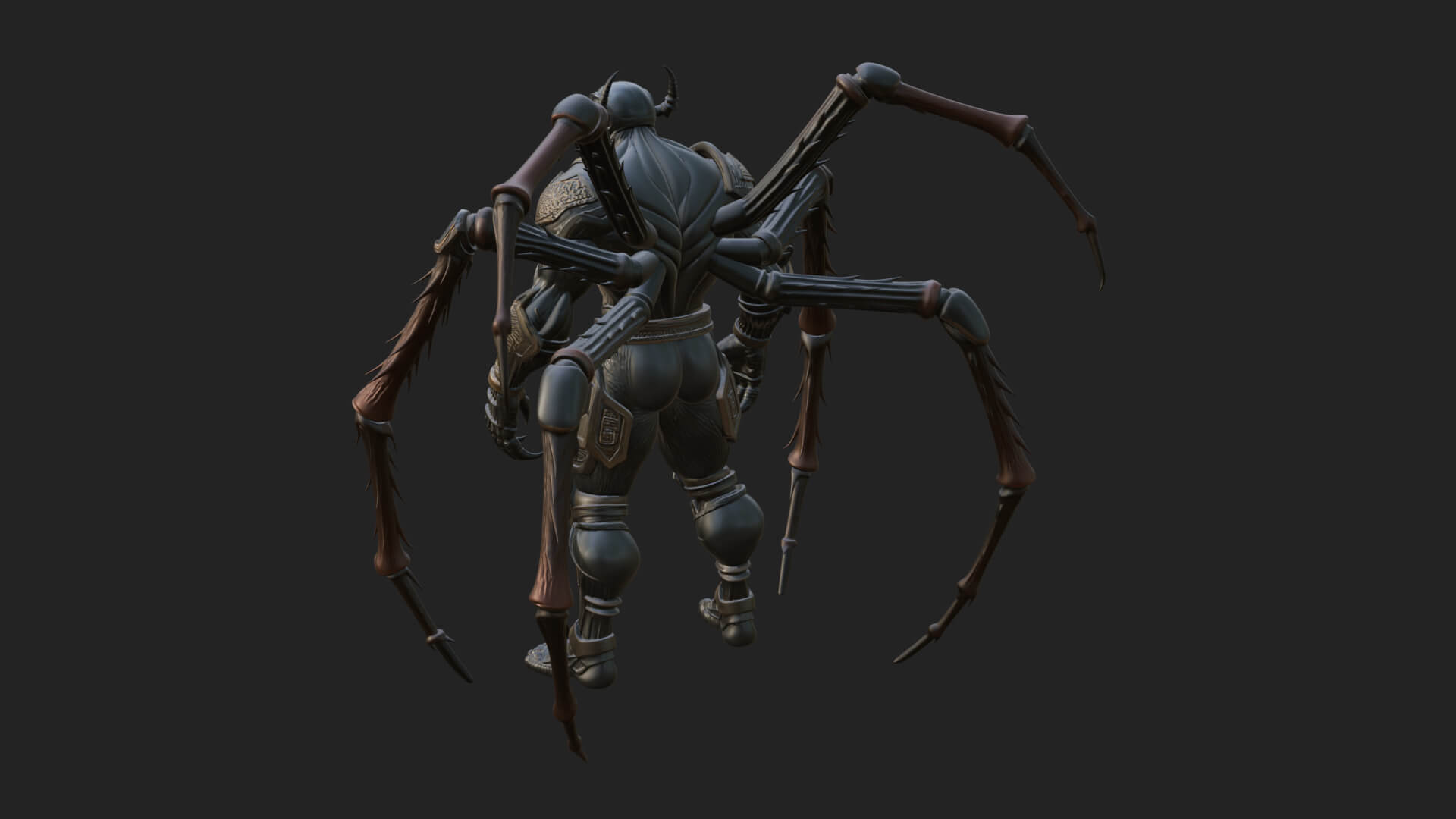 Spider-Legged Demon Statue Design 1 3D Print Model 3D Model