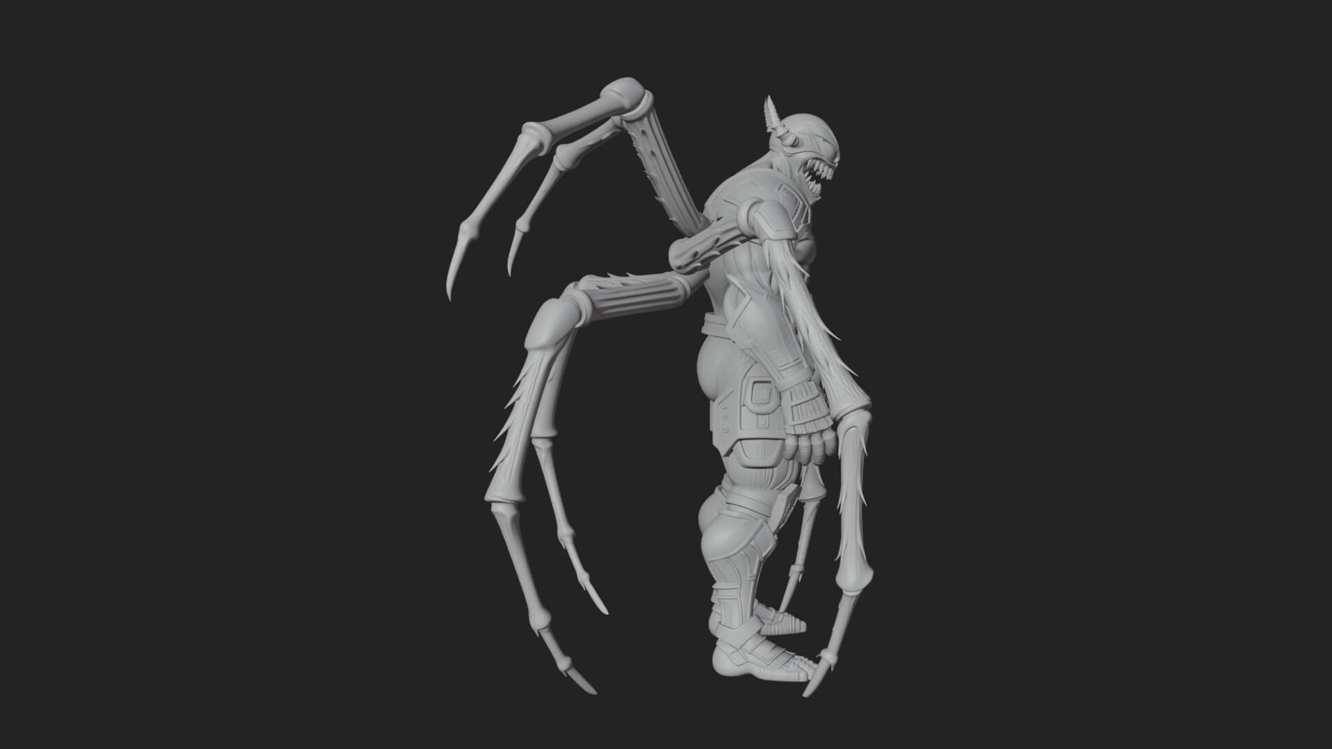 Spider-Legged Demon Statue Design 1 3D Print Model 3D Model