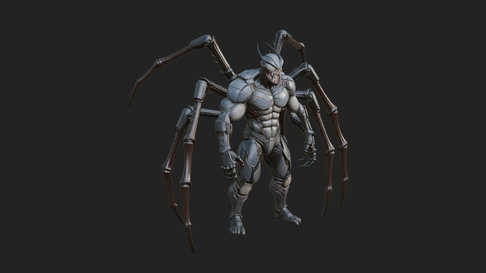 Spider-Legged Demon Statue Design 10 3D Print Model 3D Model