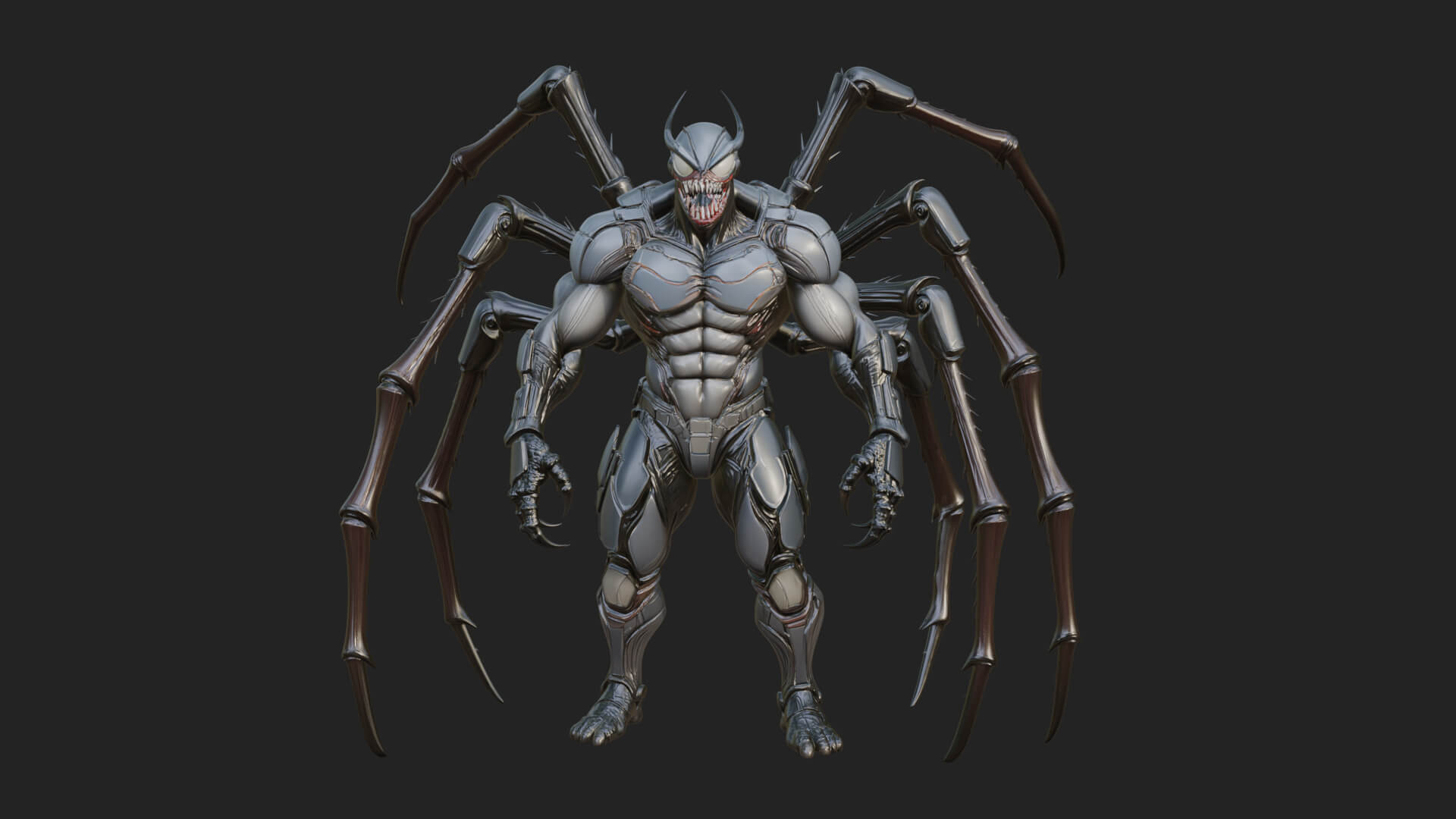 Spider-Legged Demon Statue Design 10 3D Print Model 3D Model