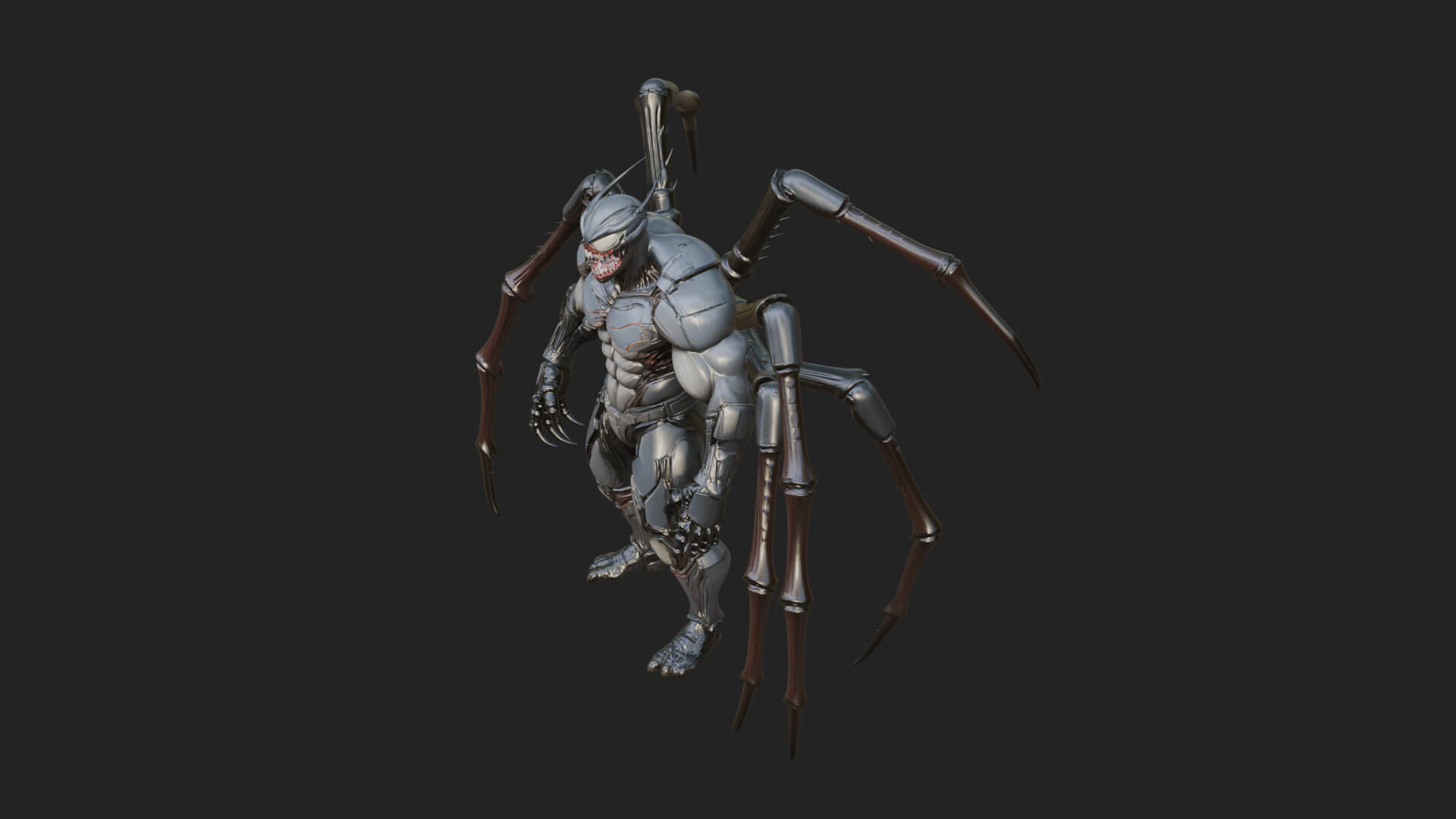 Spider-Legged Demon Statue Design 10 3D Print Model 3D Model
