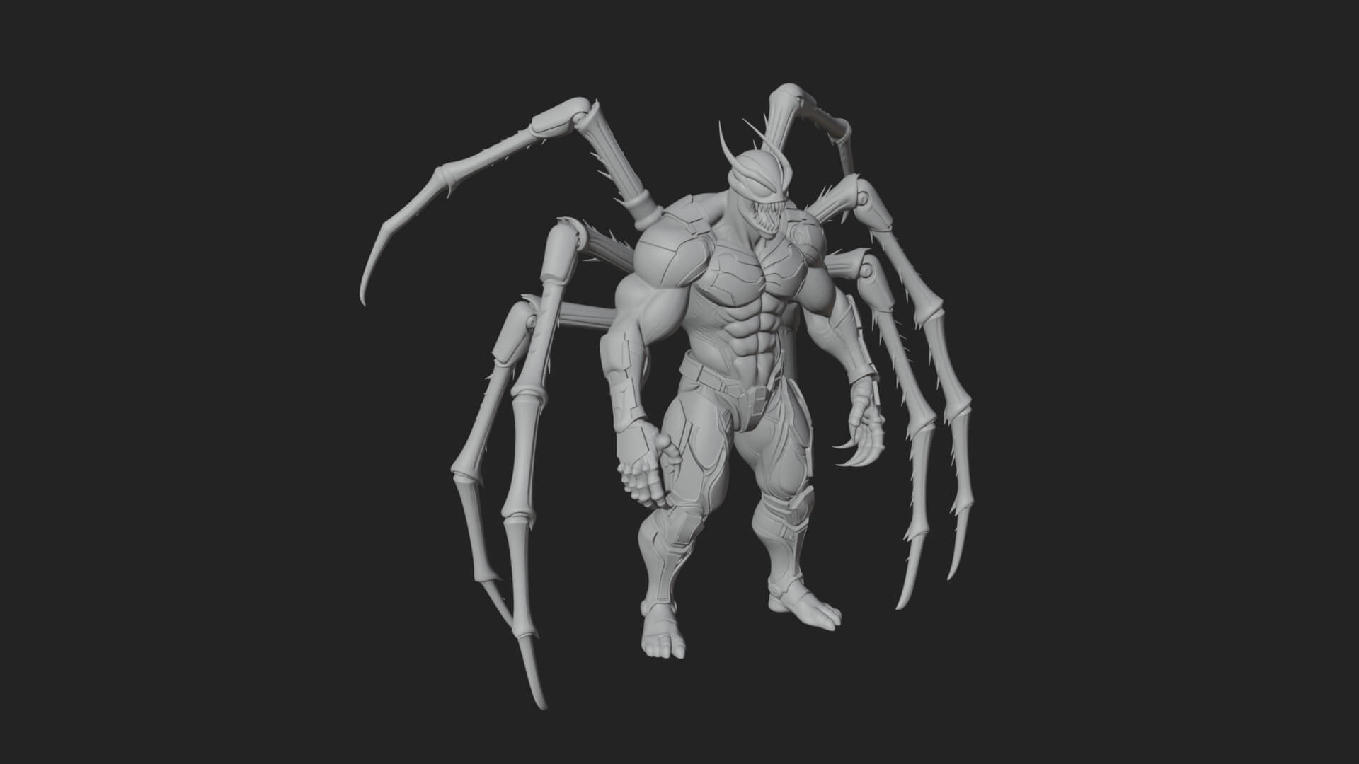 Spider-Legged Demon Statue Design 10 3D Print Model 3D Model