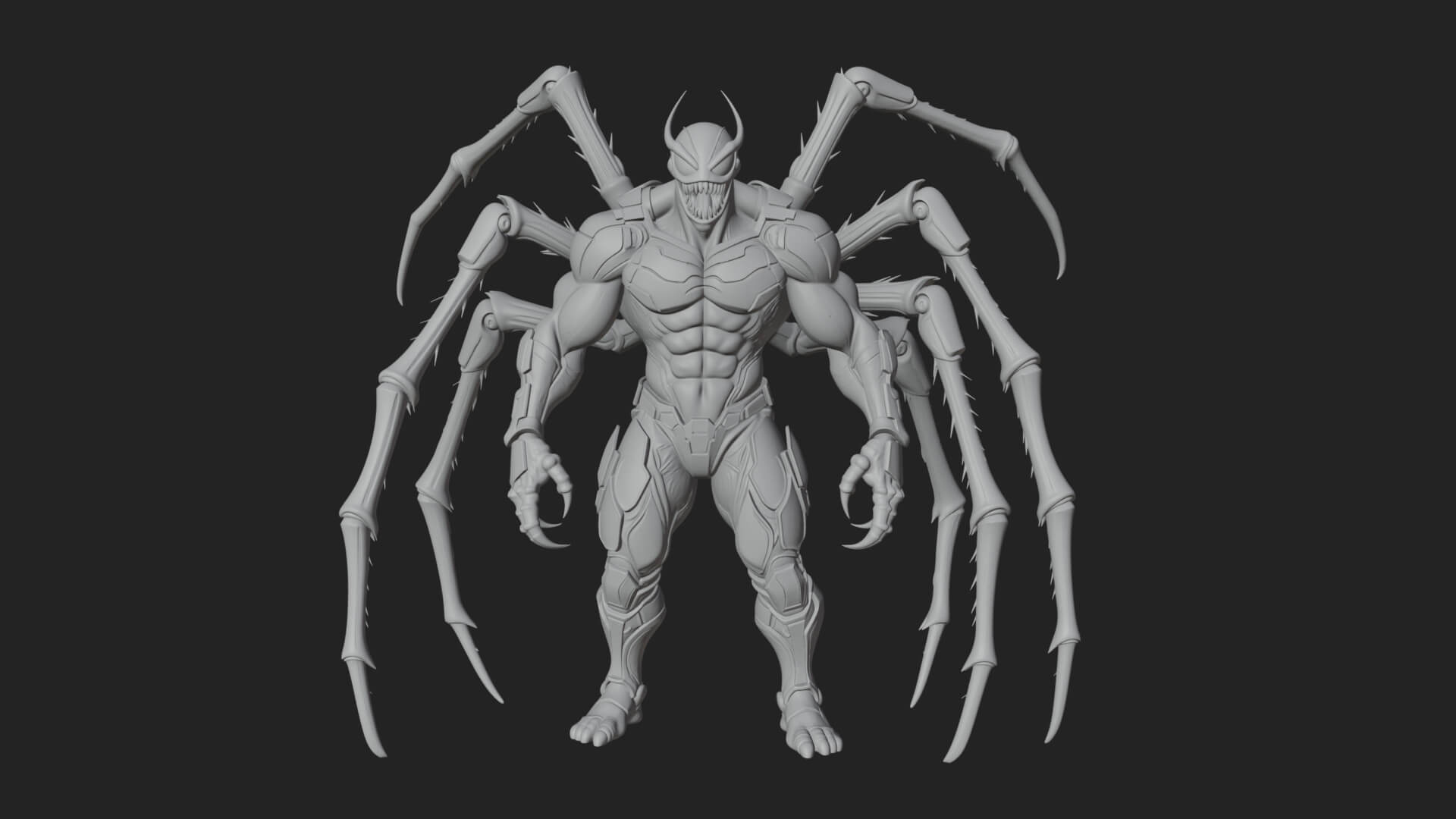 Spider-Legged Demon Statue Design 10 3D Print Model 3D Model
