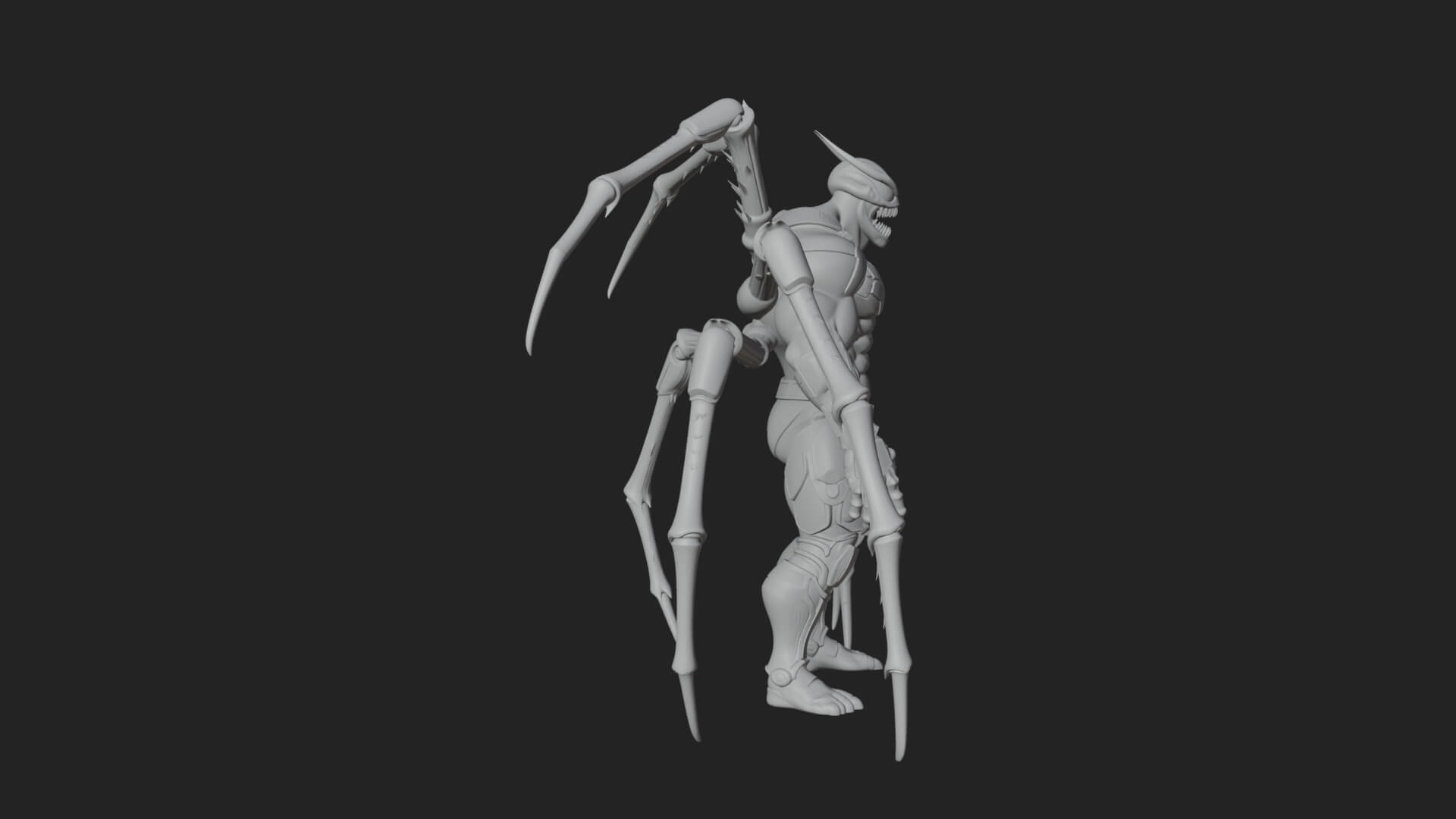 Spider-Legged Demon Statue Design 10 3D Print Model 3D Model