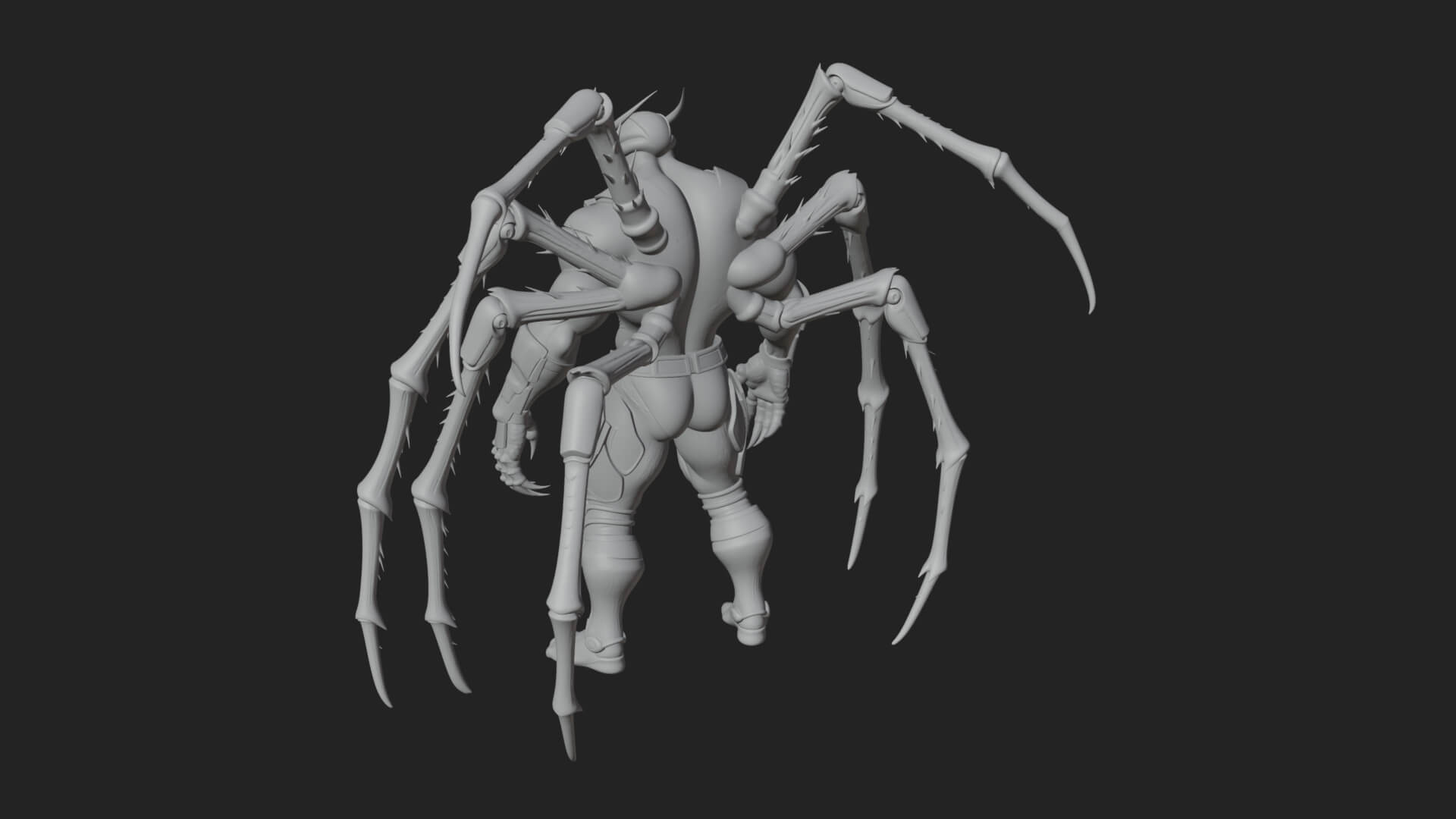 Spider-Legged Demon Statue Design 10 3D Print Model 3D Model
