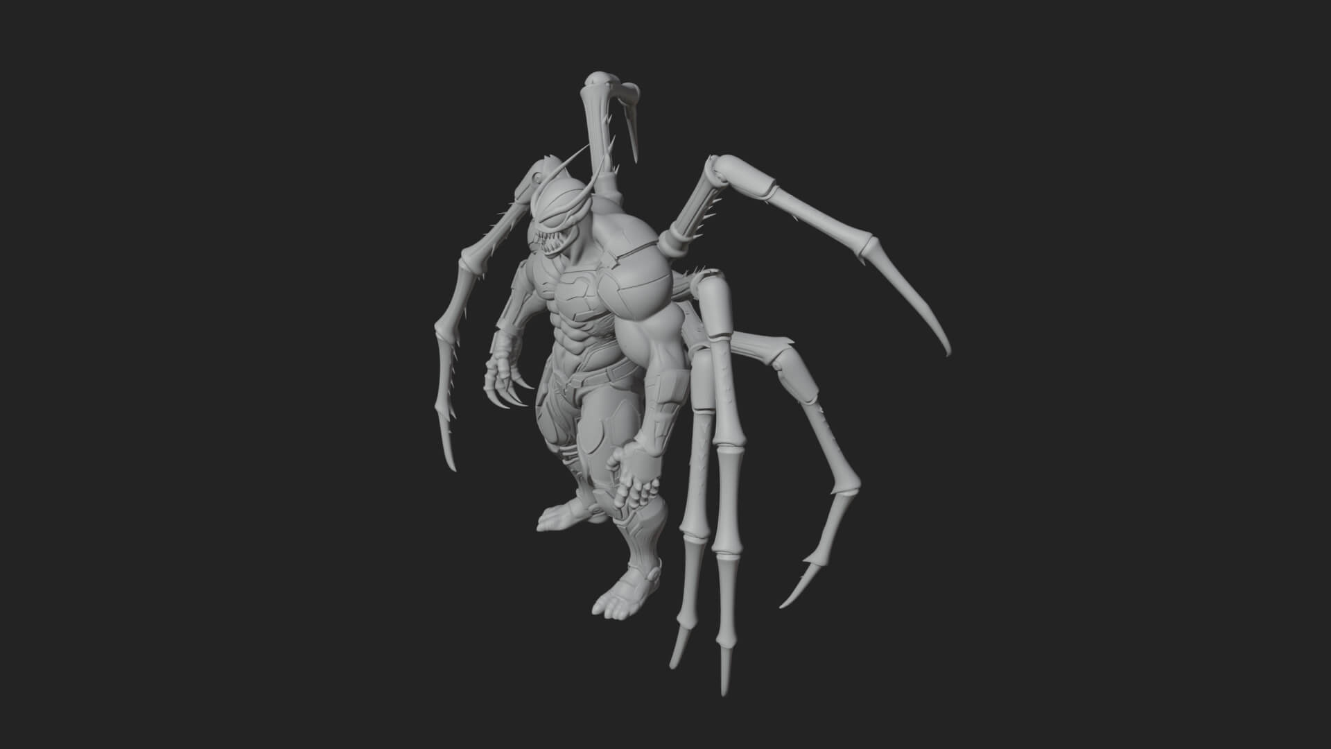 Spider-Legged Demon Statue Design 10 3D Print Model 3D Model