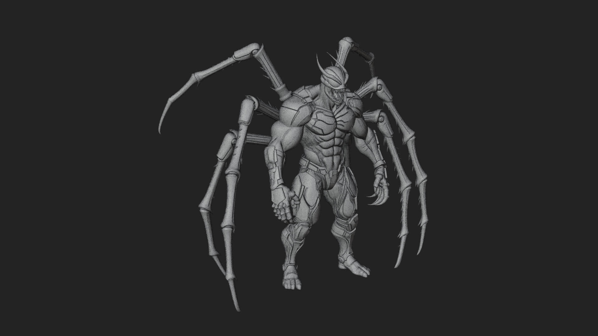 Spider-Legged Demon Statue Design 10 3D Print Model 3D Model