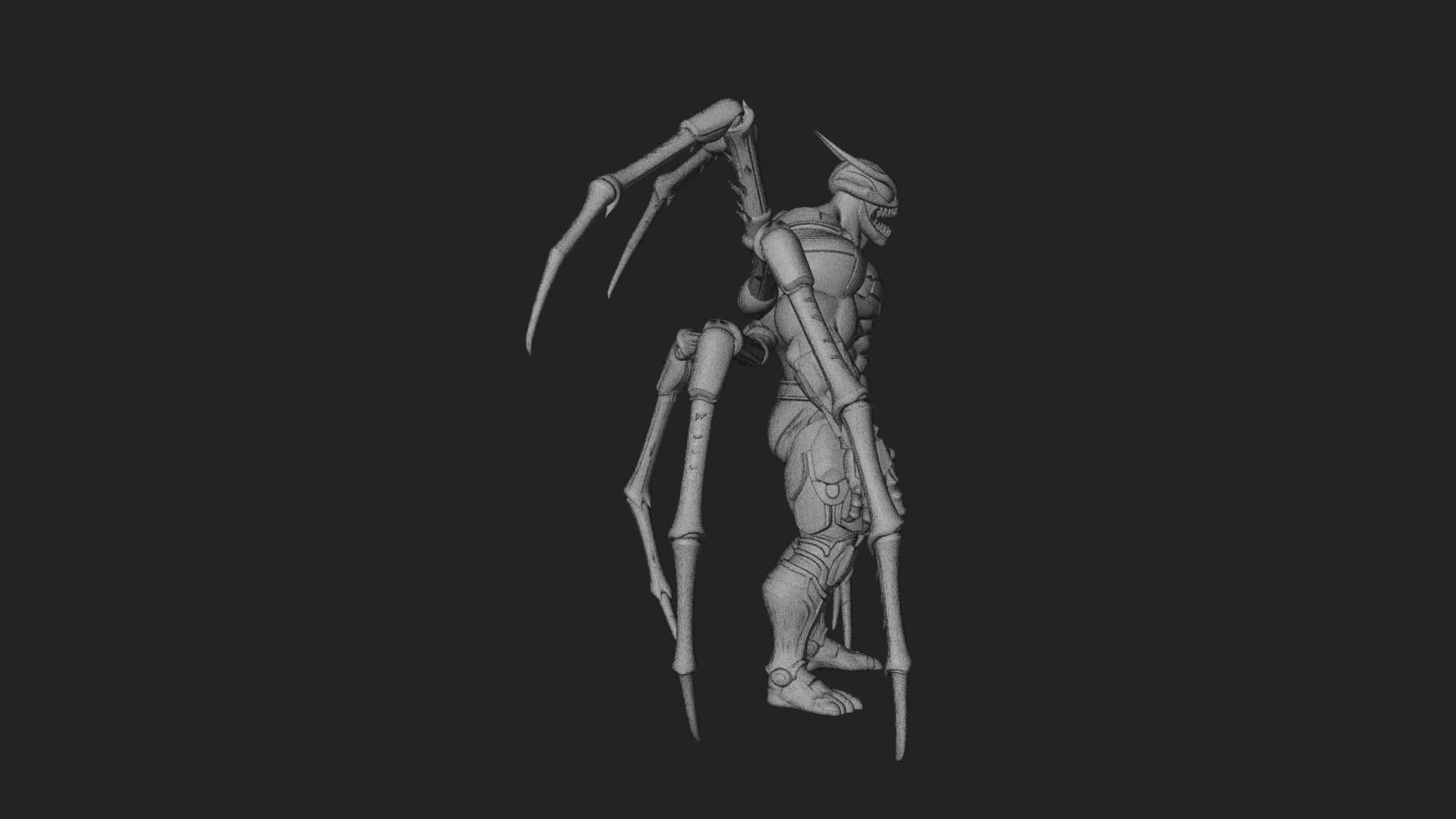 Spider-Legged Demon Statue Design 10 3D Print Model 3D Model