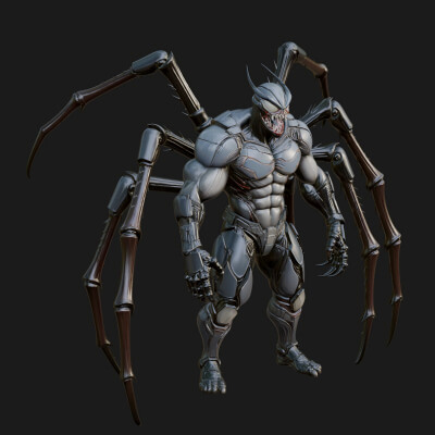 Spider-Legged Demon Statue Design 10 3D Print Model
