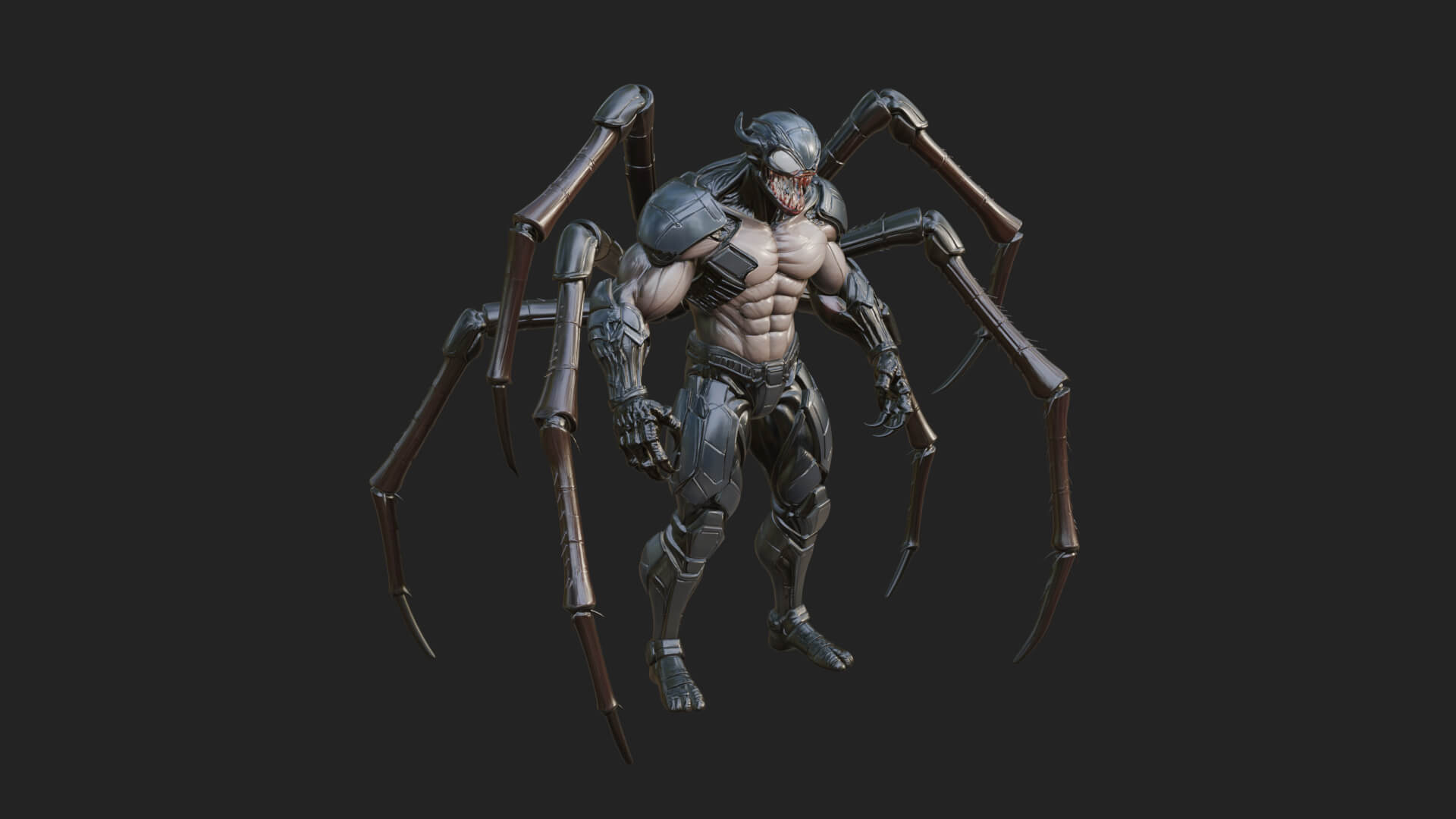 Spider-Legged Demon Statue Design 11 3D Print Model 3D Model