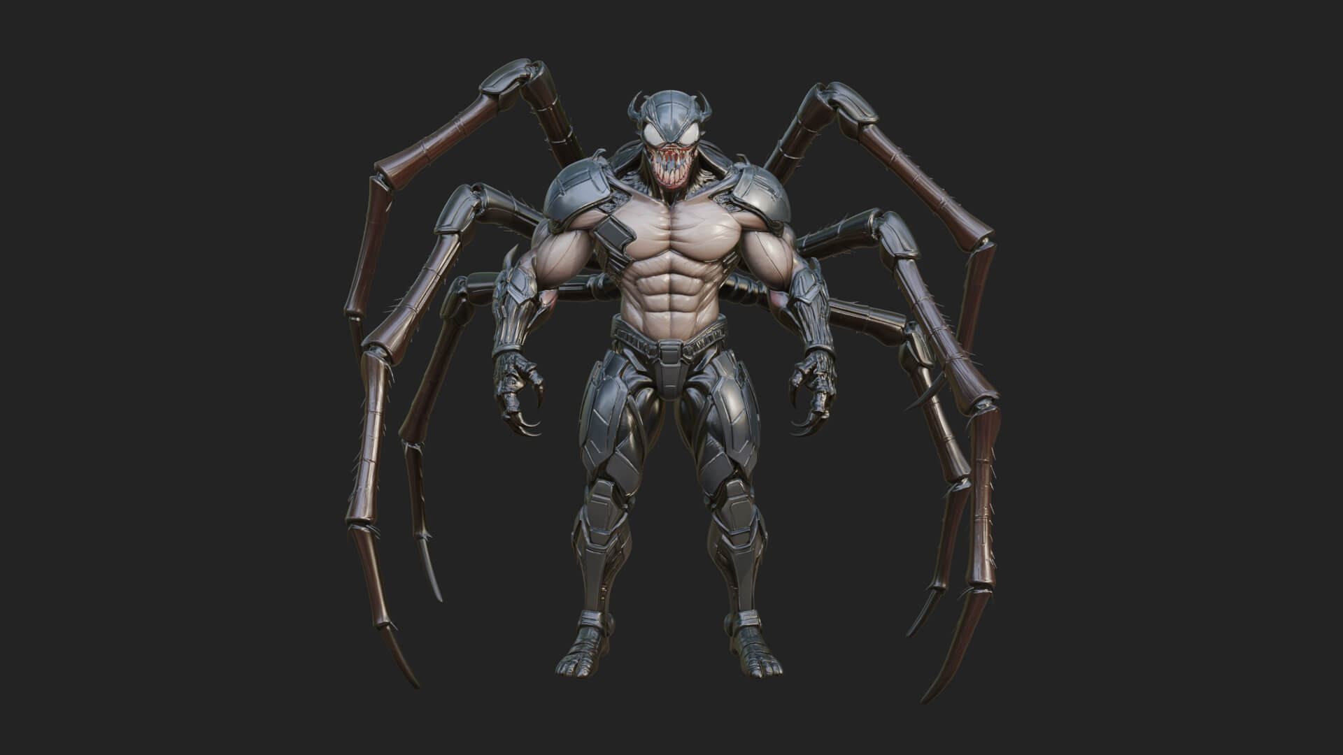 Spider-Legged Demon Statue Design 11 3D Print Model 3D Model
