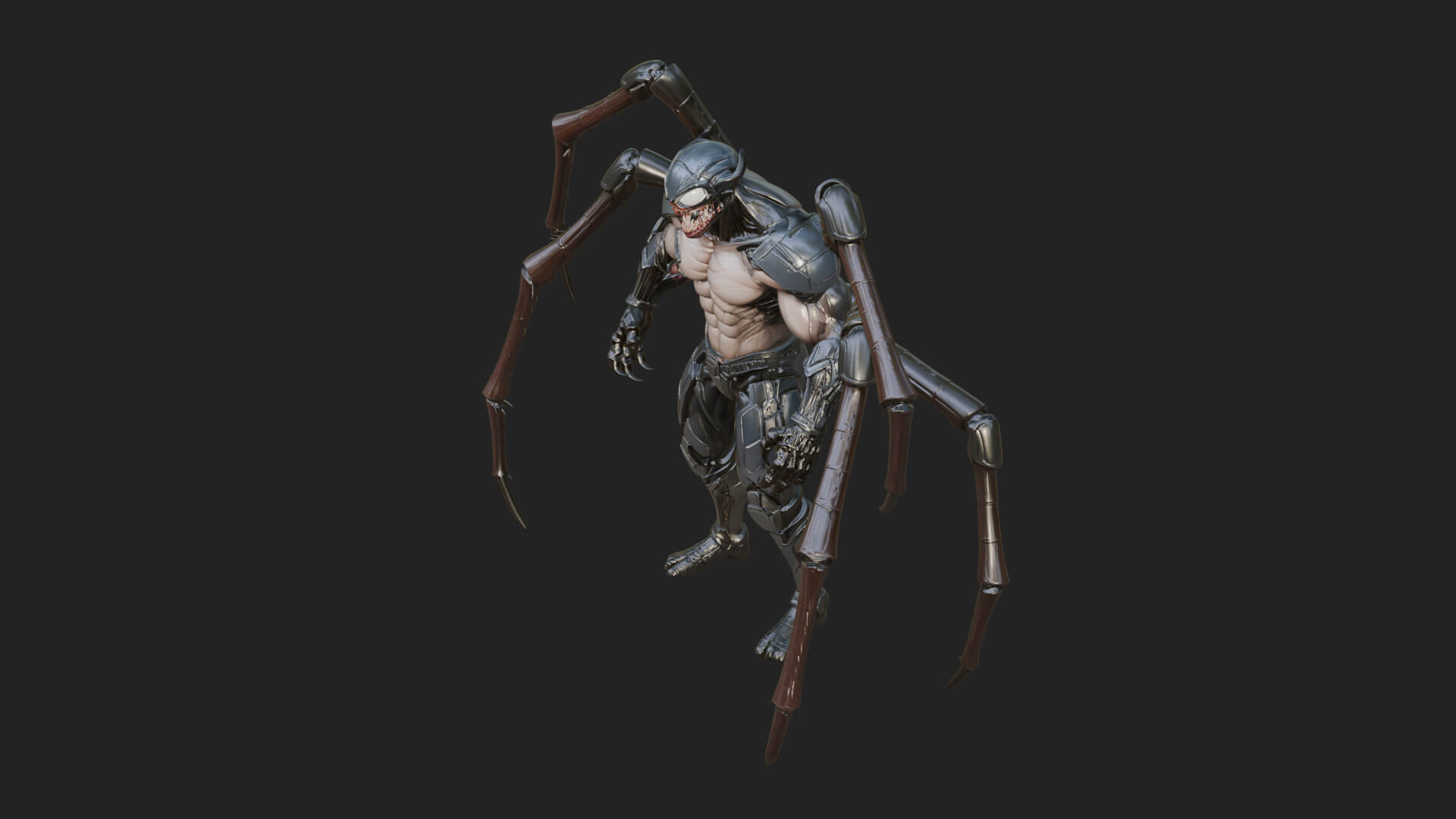 Spider-Legged Demon Statue Design 11 3D Print Model 3D Model