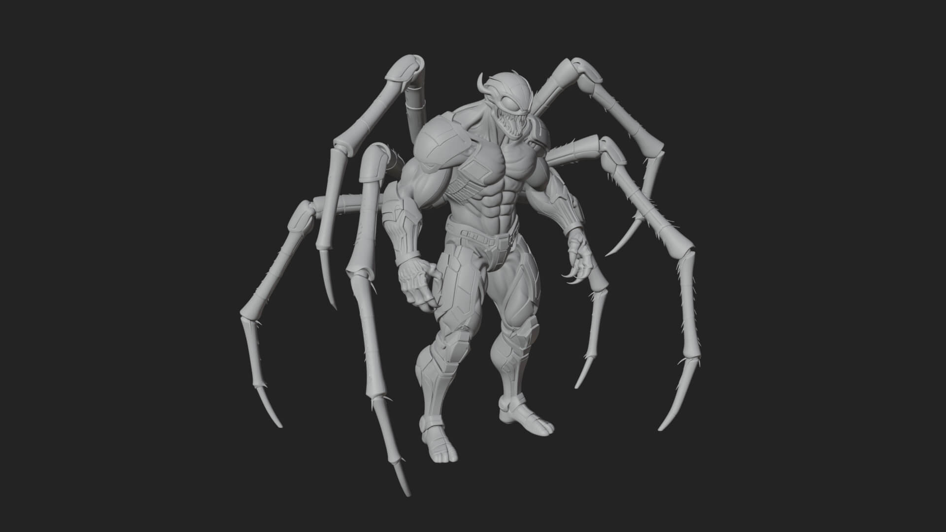 Spider-Legged Demon Statue Design 11 3D Print Model 3D Model