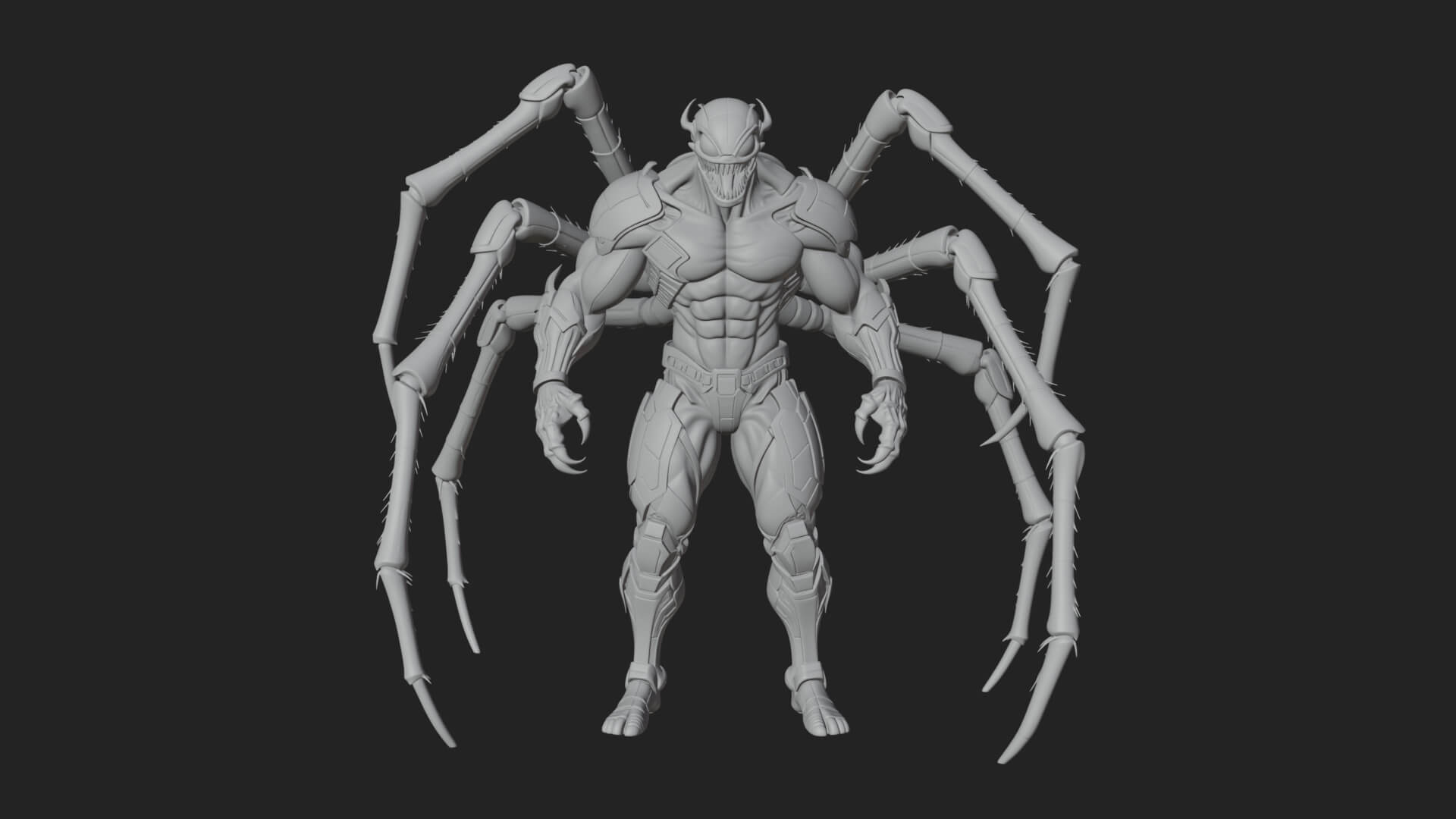 Spider-Legged Demon Statue Design 11 3D Print Model 3D Model