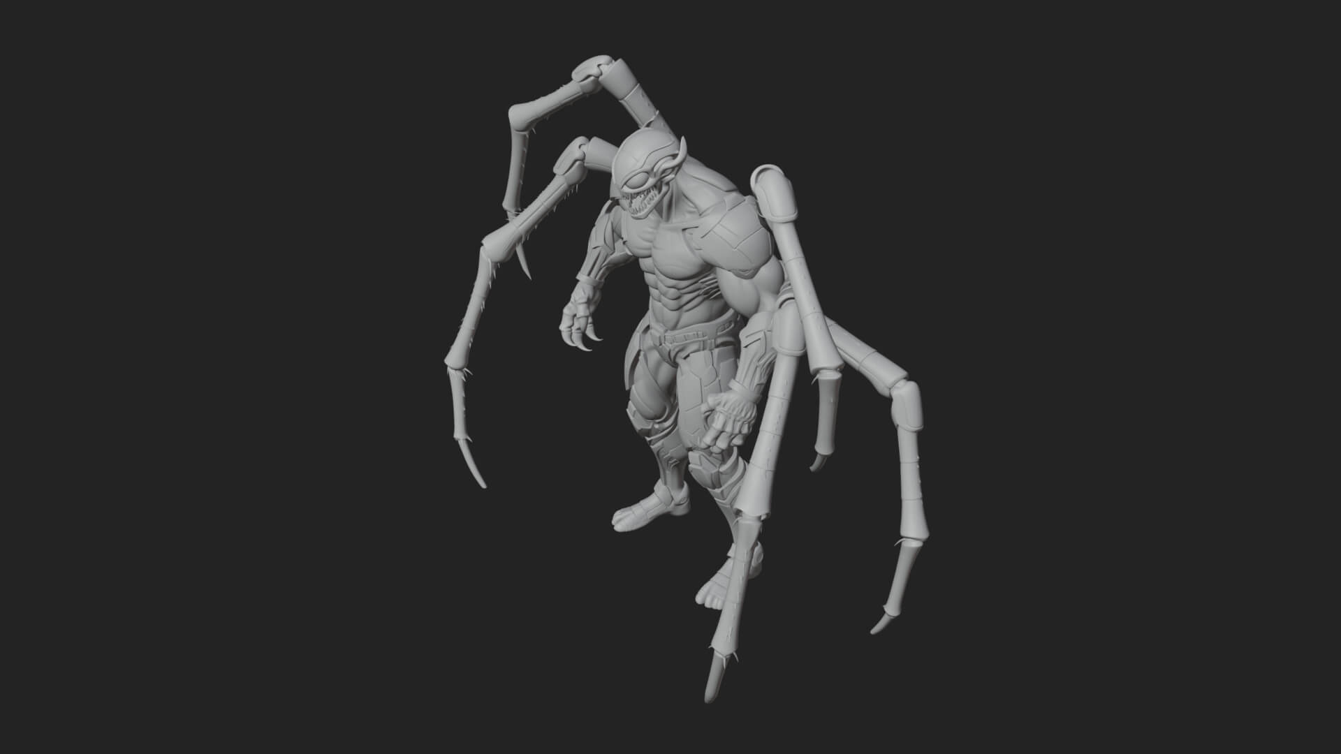 Spider-Legged Demon Statue Design 11 3D Print Model 3D Model