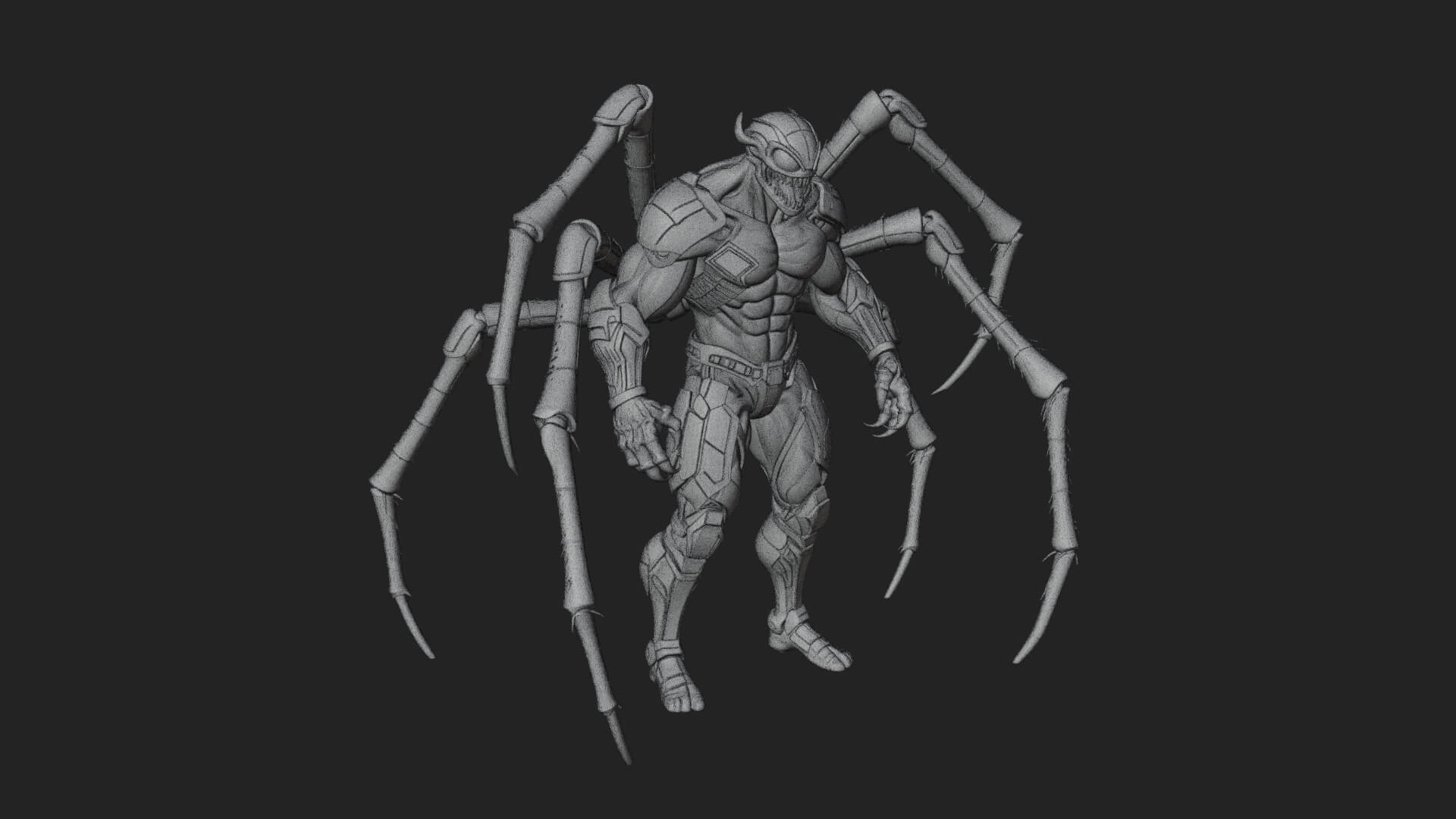 Spider-Legged Demon Statue Design 11 3D Print Model 3D Model
