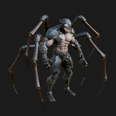 Spider-Legged Demon Statue Design 11 3D Print Model