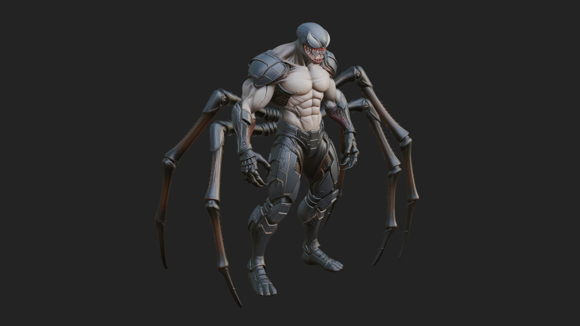 Spider-Legged Demon Statue Design 12 3D Print Model 3D Model