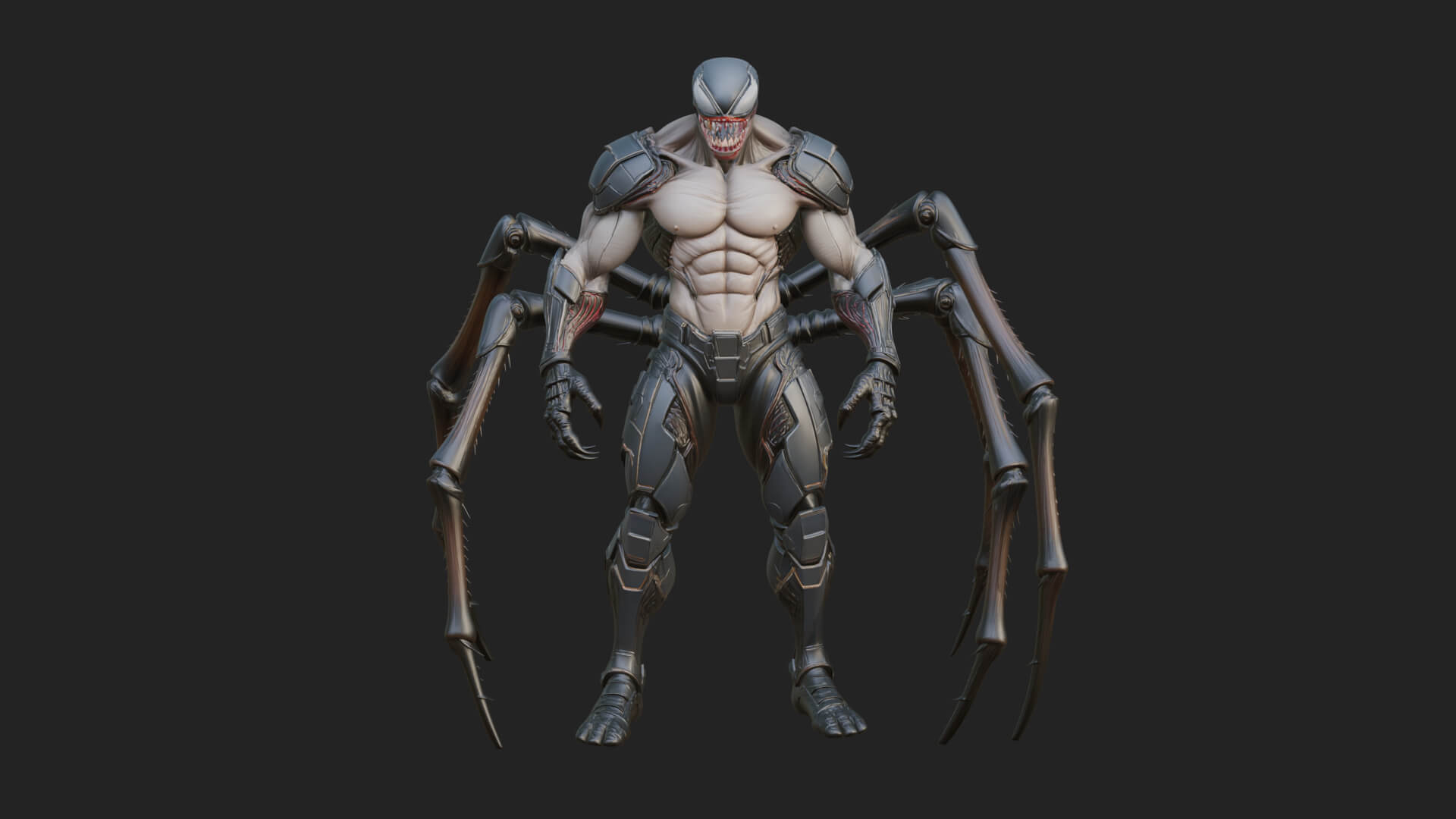 Spider-Legged Demon Statue Design 12 3D Print Model 3D Model