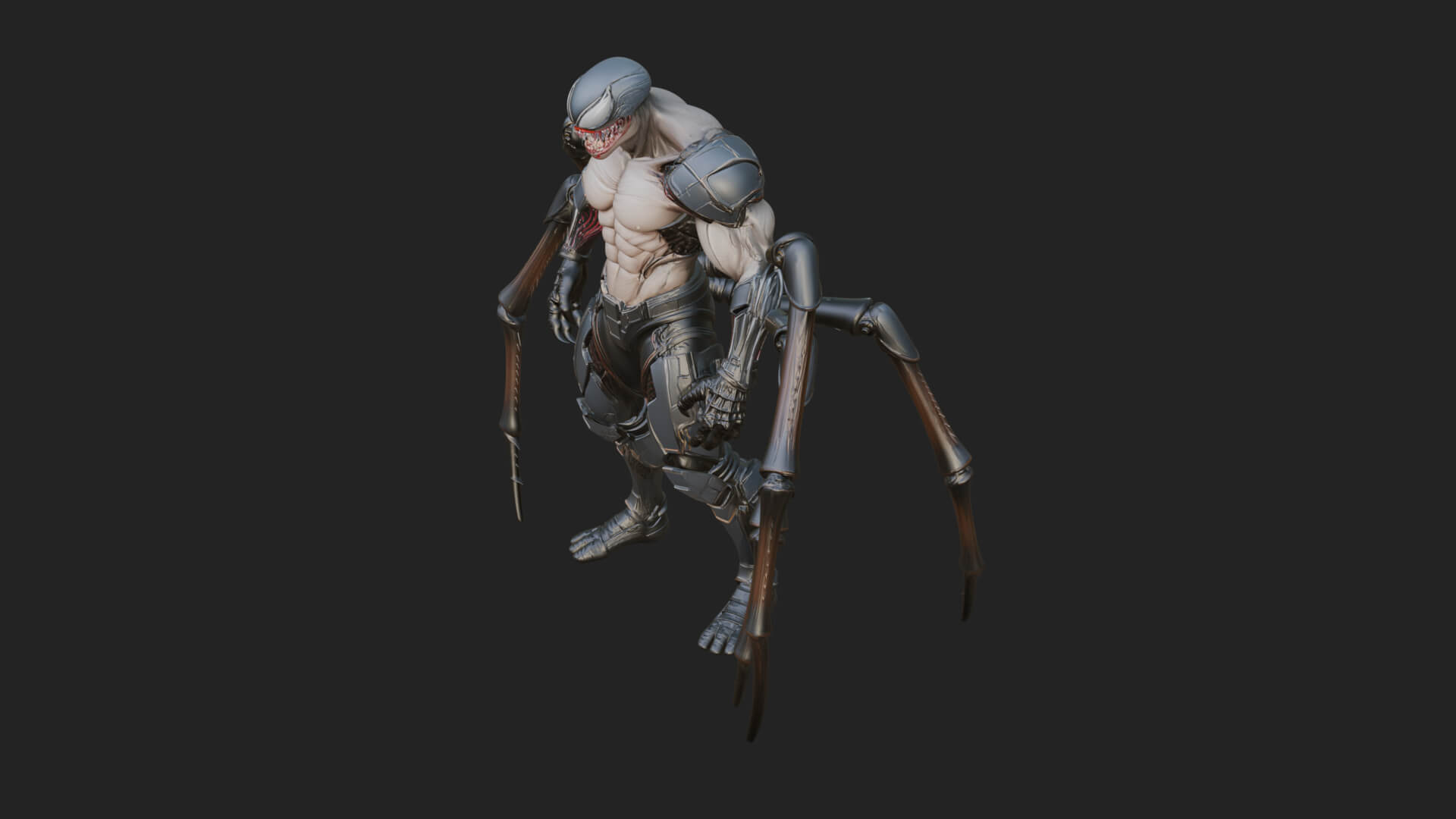 Spider-Legged Demon Statue Design 12 3D Print Model 3D Model