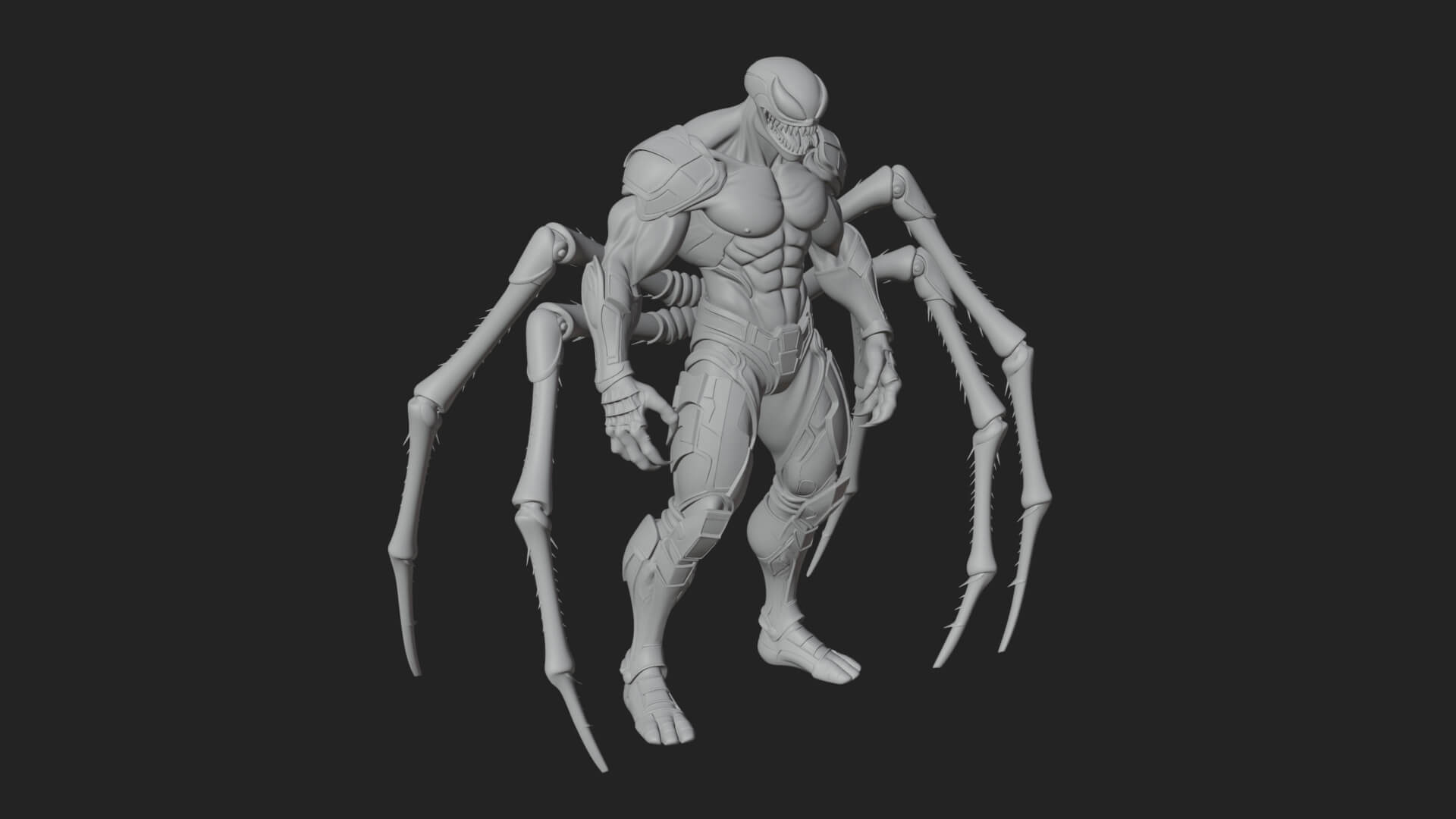 Spider-Legged Demon Statue Design 12 3D Print Model 3D Model