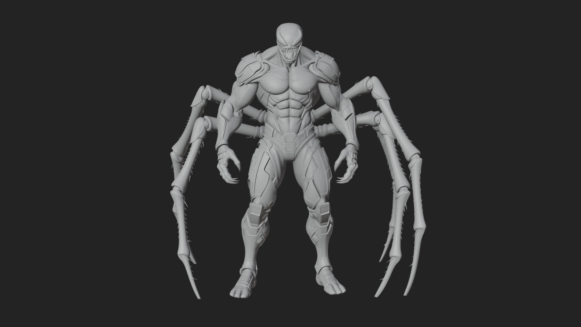 Spider-Legged Demon Statue Design 12 3D Print Model 3D Model