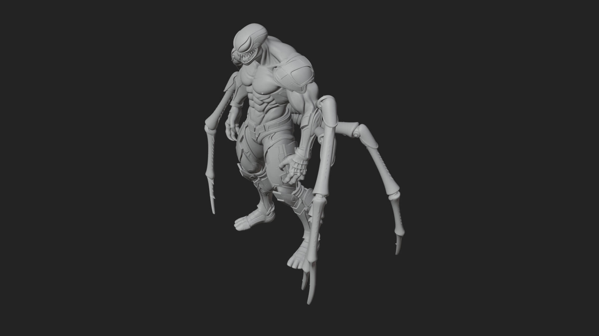 Spider-Legged Demon Statue Design 12 3D Print Model 3D Model
