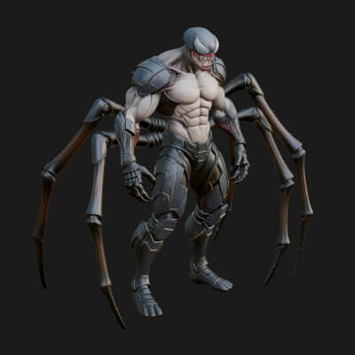Spider-Legged Demon Statue Design 12 3D Print Model