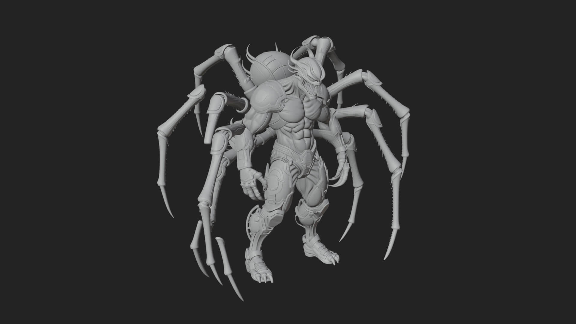 Spider-Legged Demon Statue Design 13 3D Print Model 3D Model