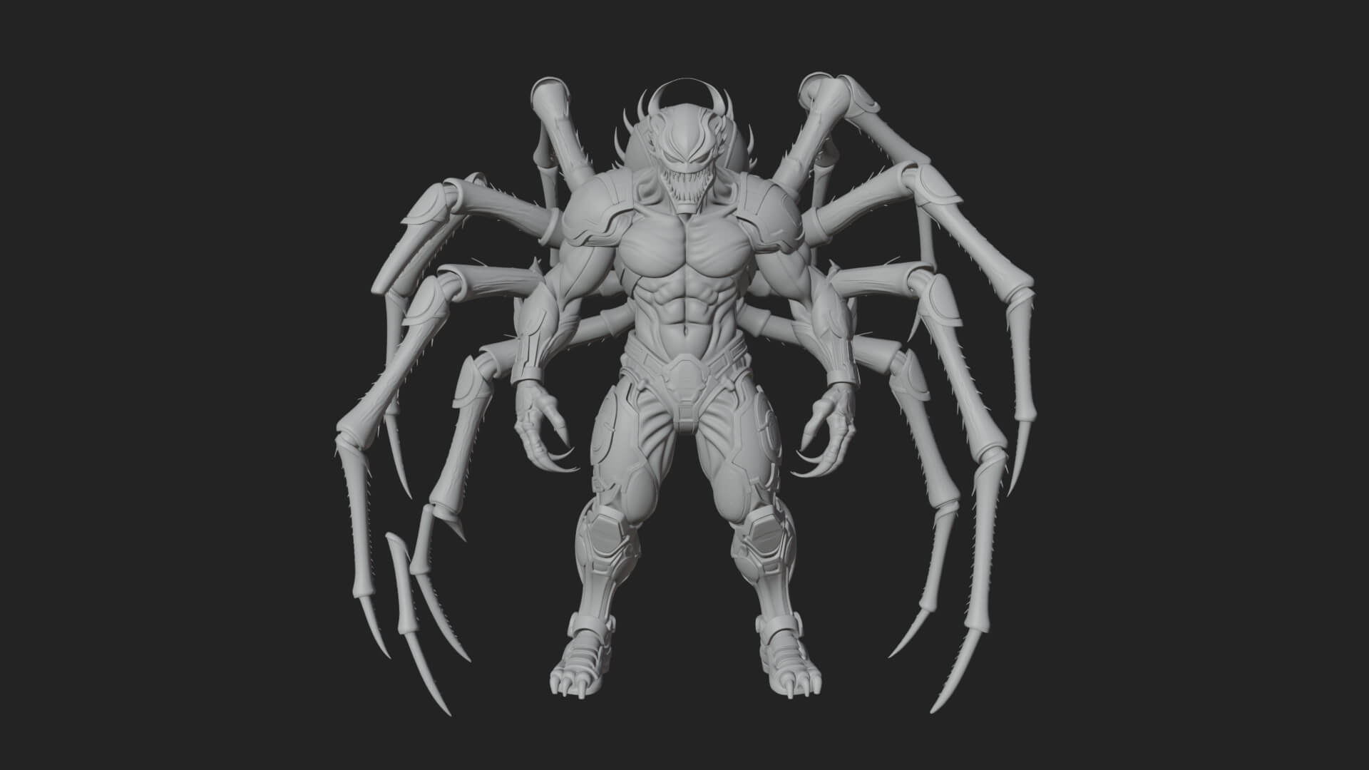 Spider-Legged Demon Statue Design 13 3D Print Model 3D Model