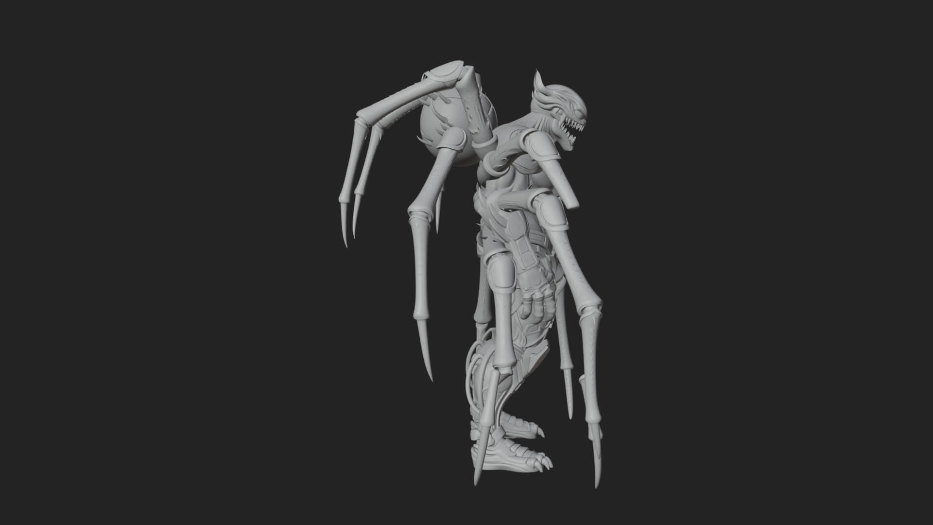 Spider-Legged Demon Statue Design 13 3D Print Model 3D Model