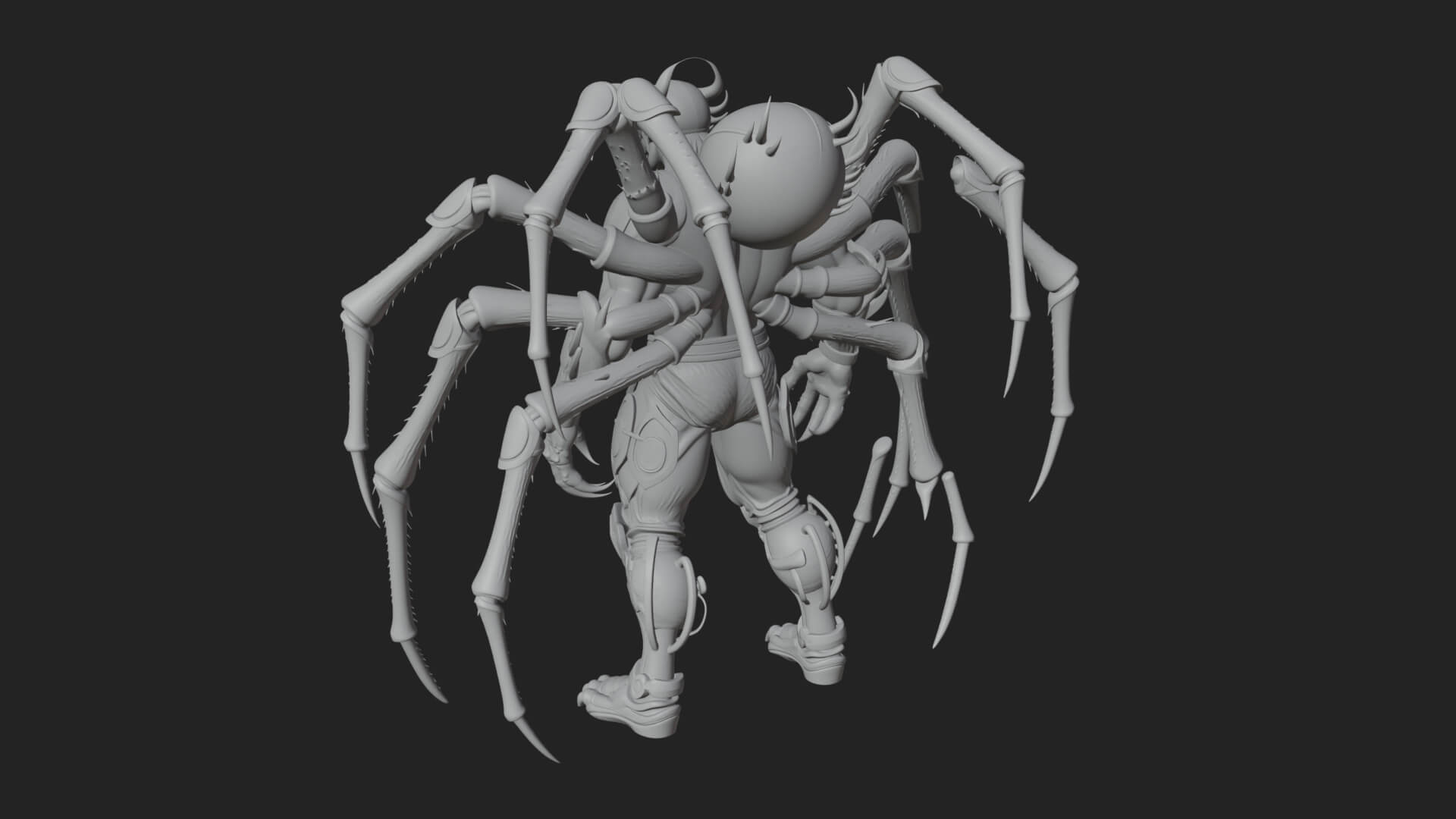 Spider-Legged Demon Statue Design 13 3D Print Model 3D Model