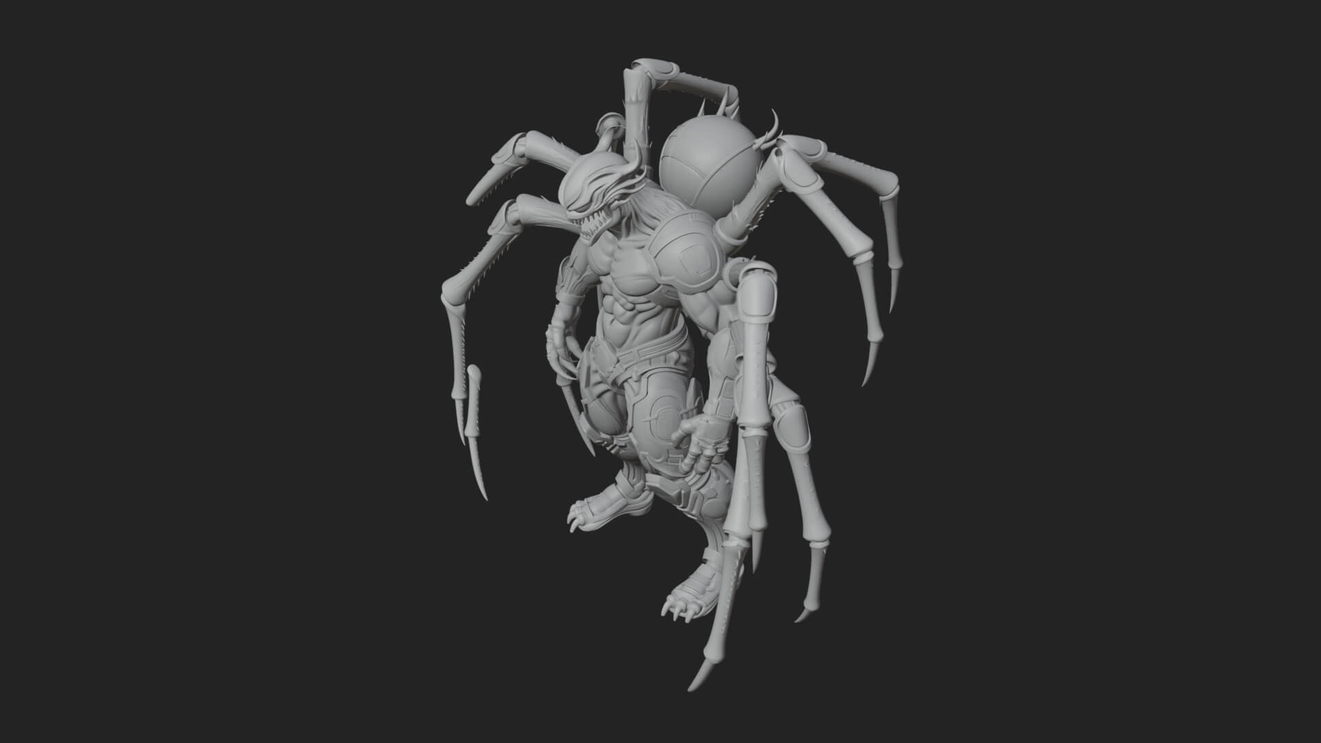 Spider-Legged Demon Statue Design 13 3D Print Model 3D Model