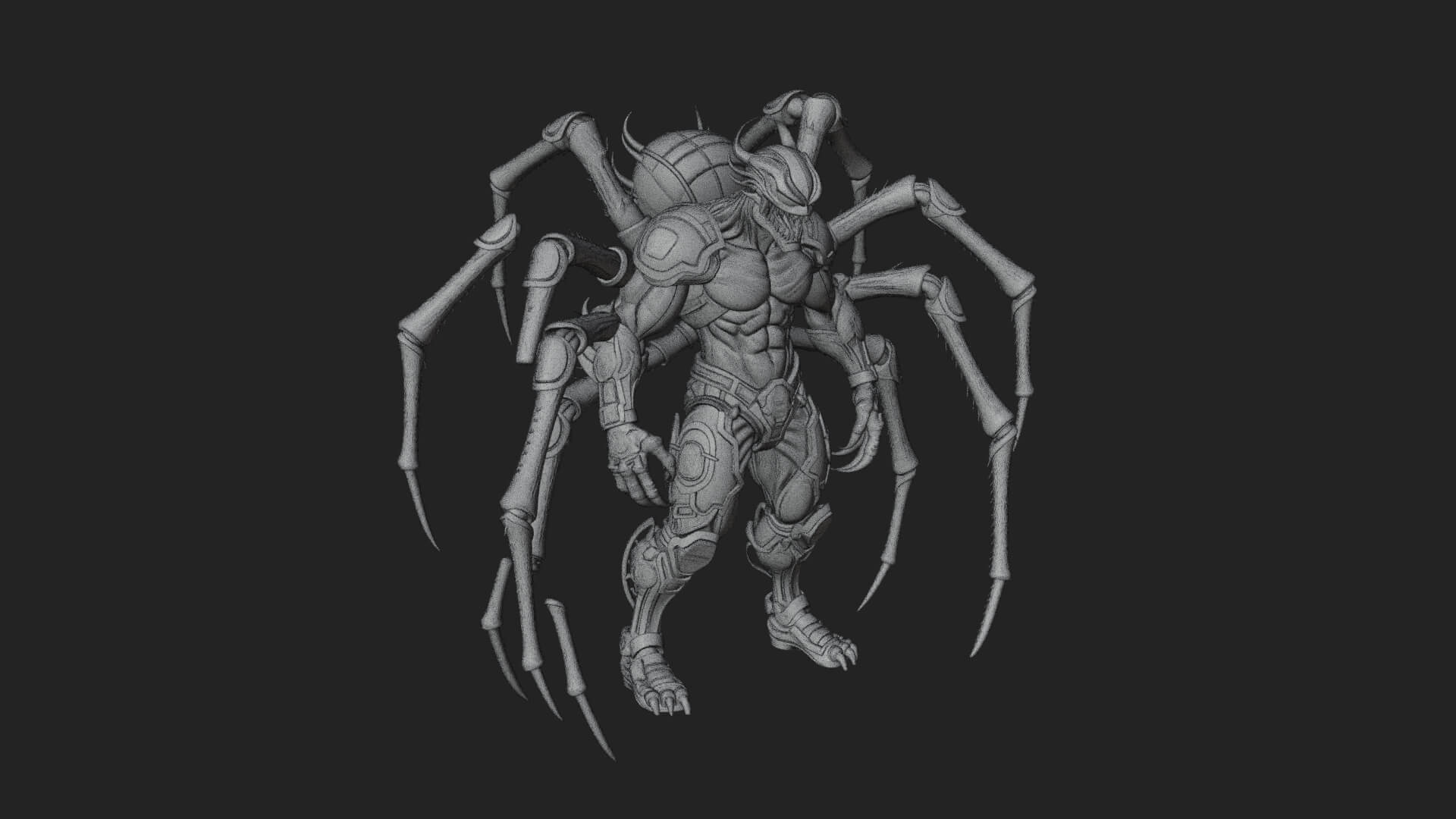 Spider-Legged Demon Statue Design 13 3D Print Model 3D Model