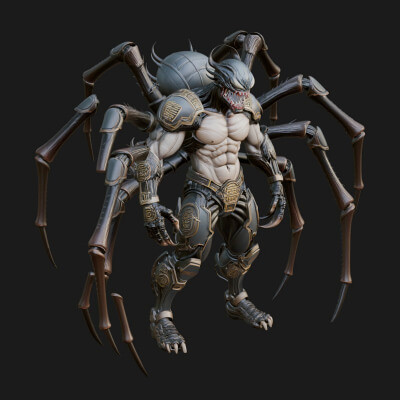 Spider-Legged Demon Statue Design 13 3D Print Model