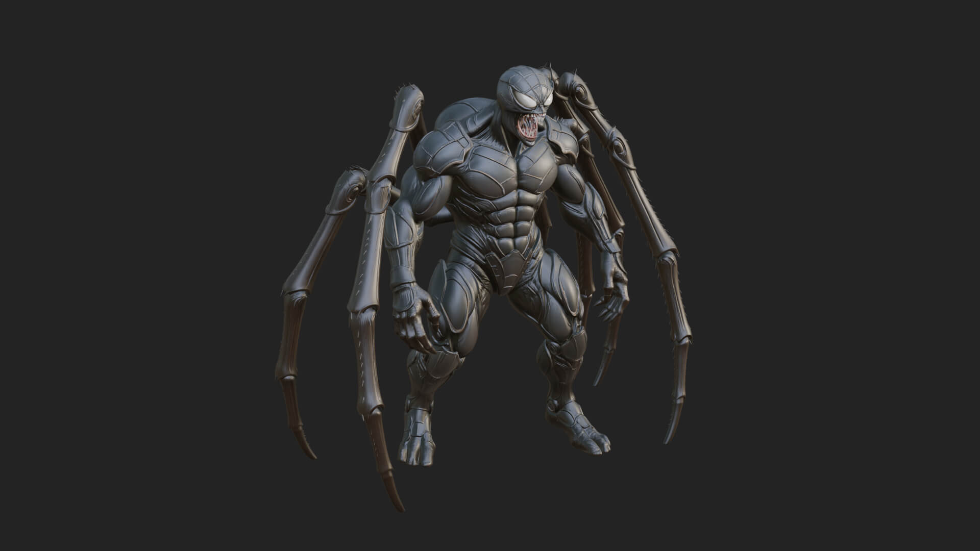 Spider-Legged Demon Statue Design 14 3D Print Model 3D Model