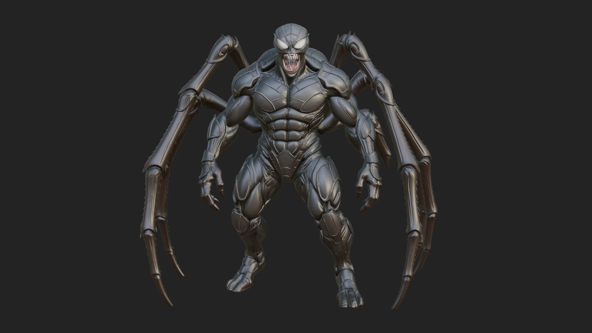 Spider-Legged Demon Statue Design 14 3D Print Model 3D Model